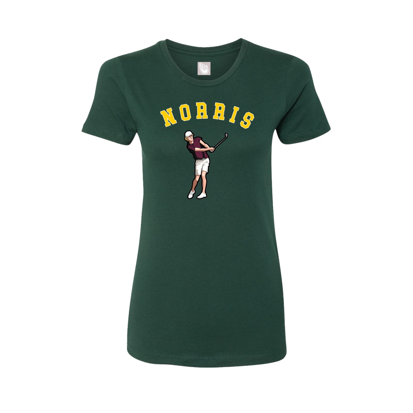 Fitted Women's Tee — Shirsey Arch in Green