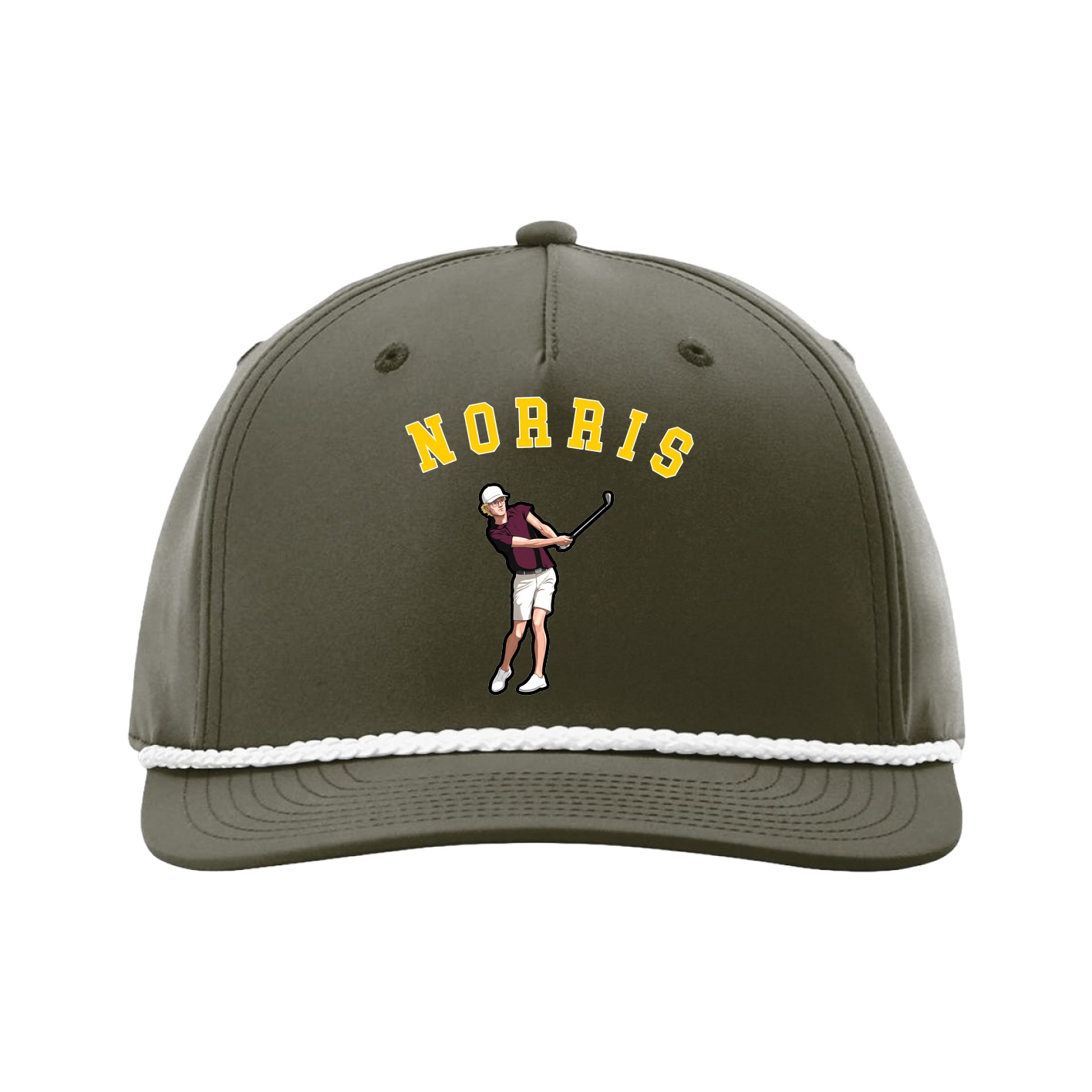 Five-Panel Classic Rope Cap — Shirsey Arch in Green
