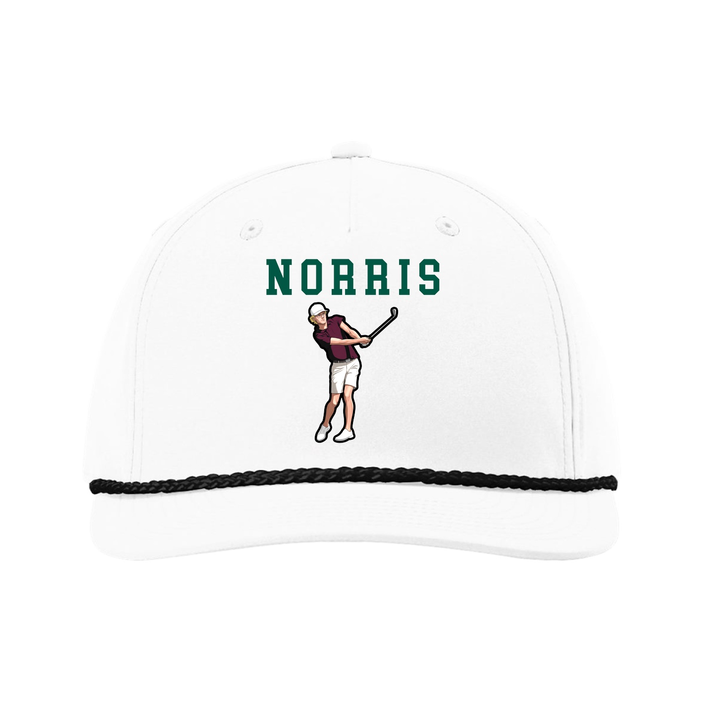 Five-Panel Classic Rope Cap — Shirsey in White