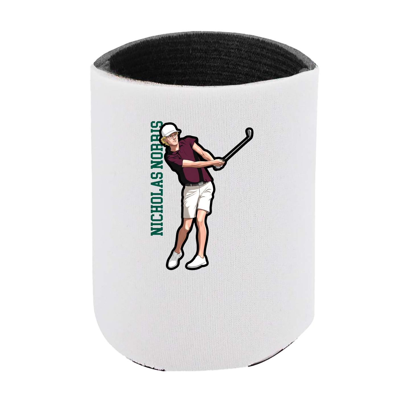 Can Holder — Name Vertical in White