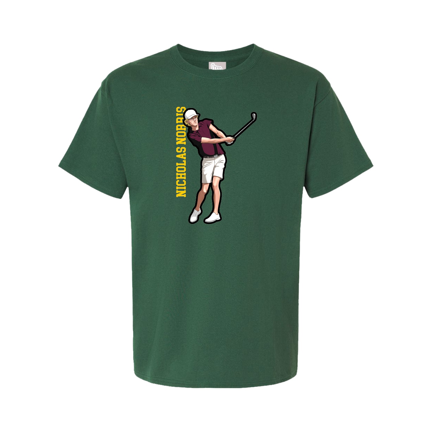Tee — Name Vertical in Green