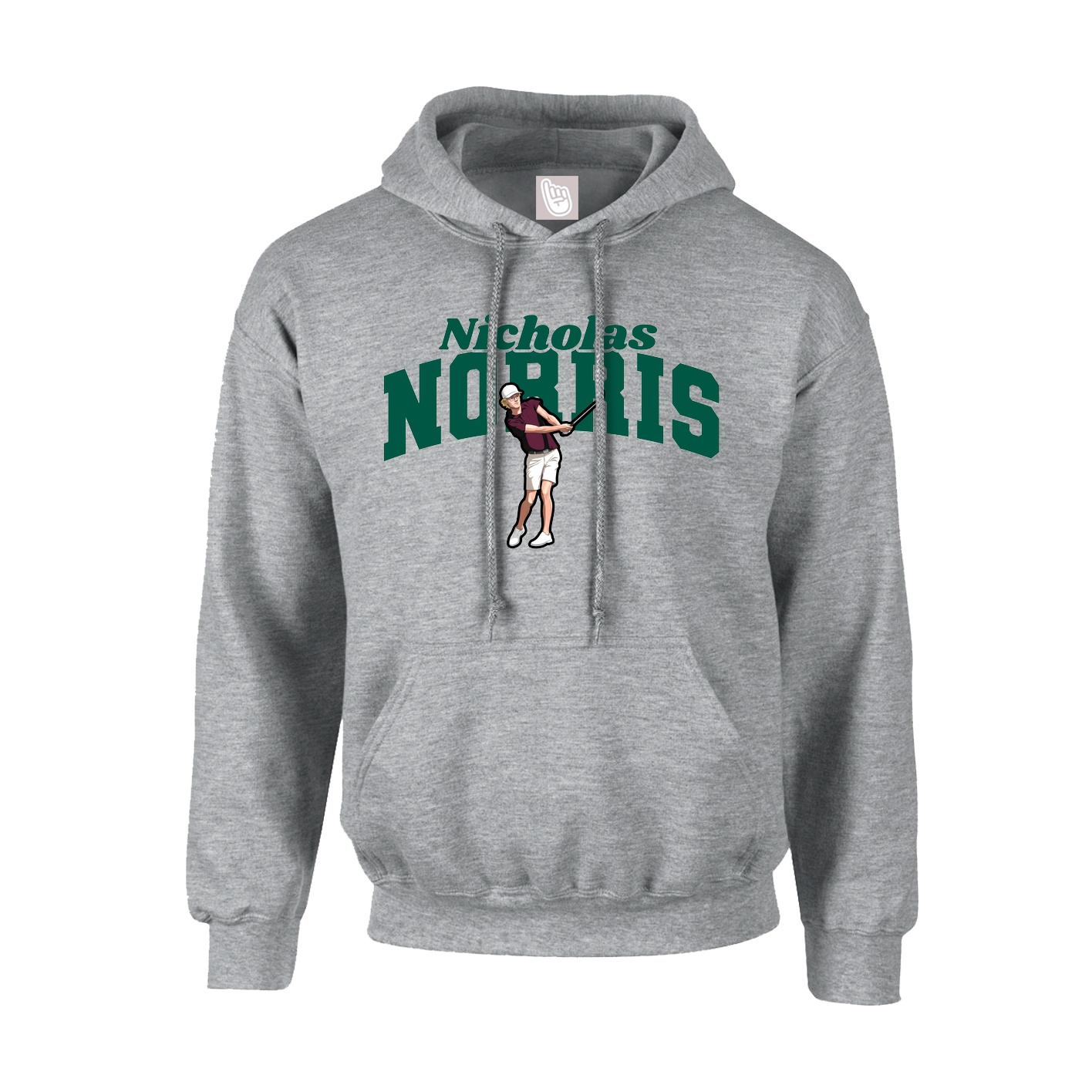Youth Hoodie — Signature Arch in Grey