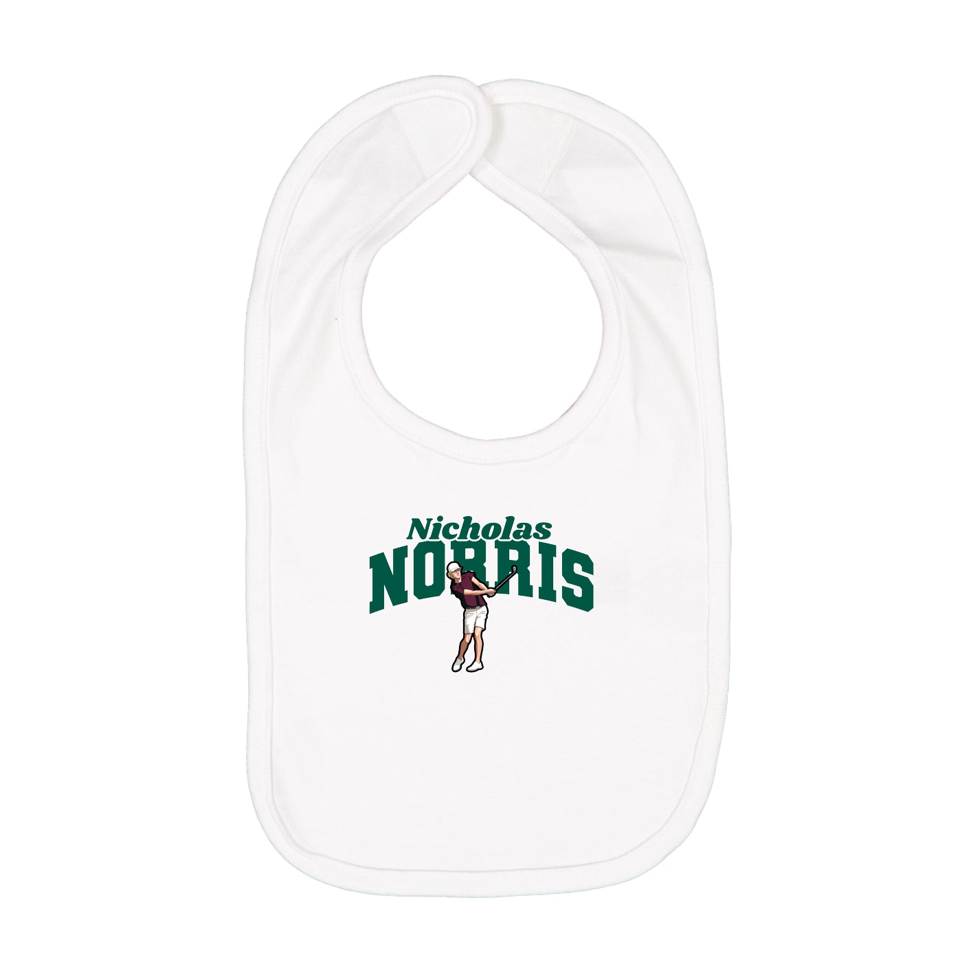 Infant Bib — Signature Arch in White
