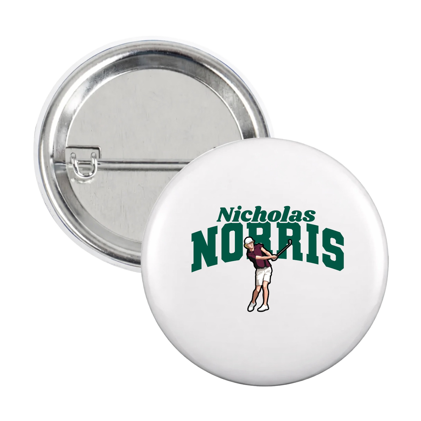 Game Day Button — Signature Arch in White