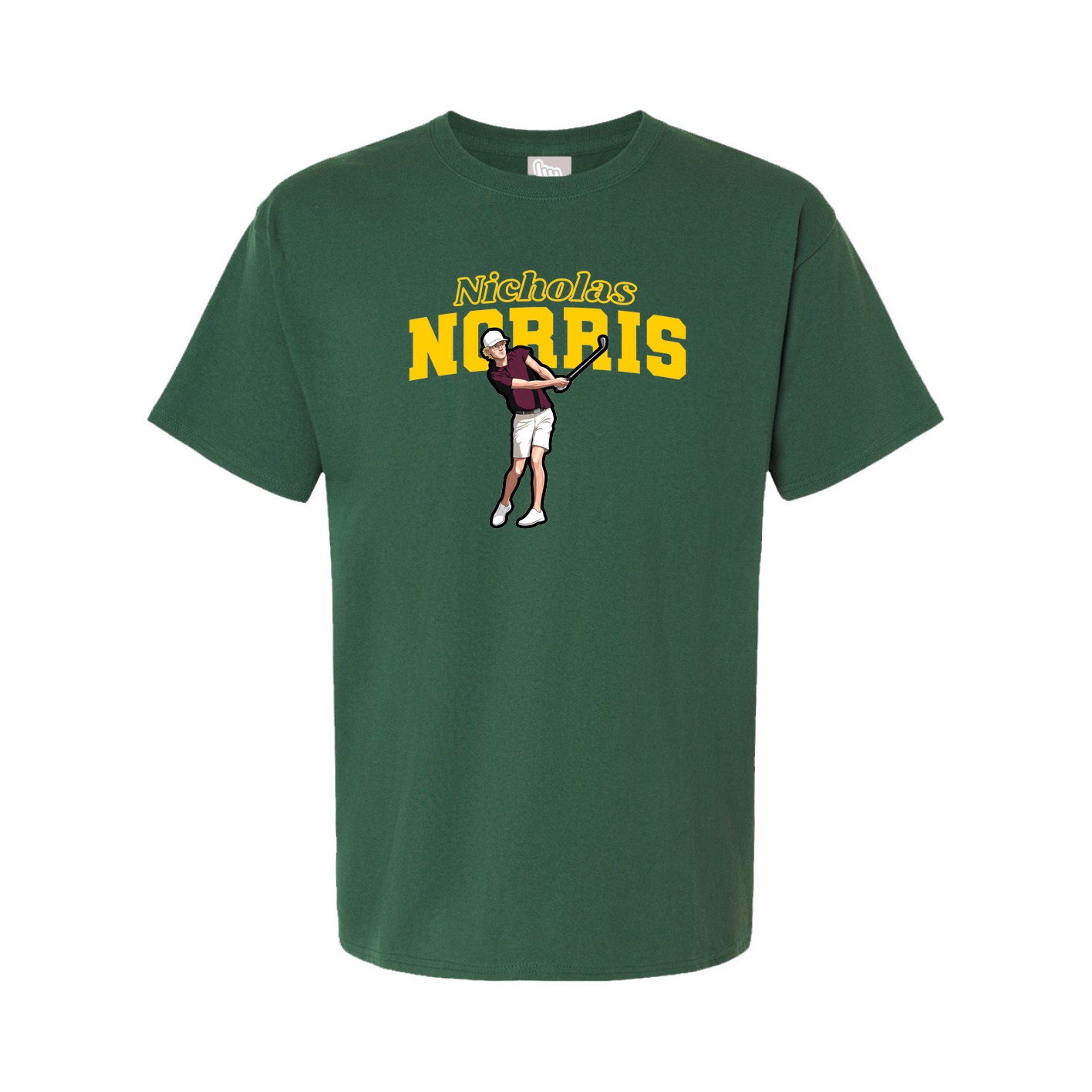 Youth Tee — Name Arch in Green