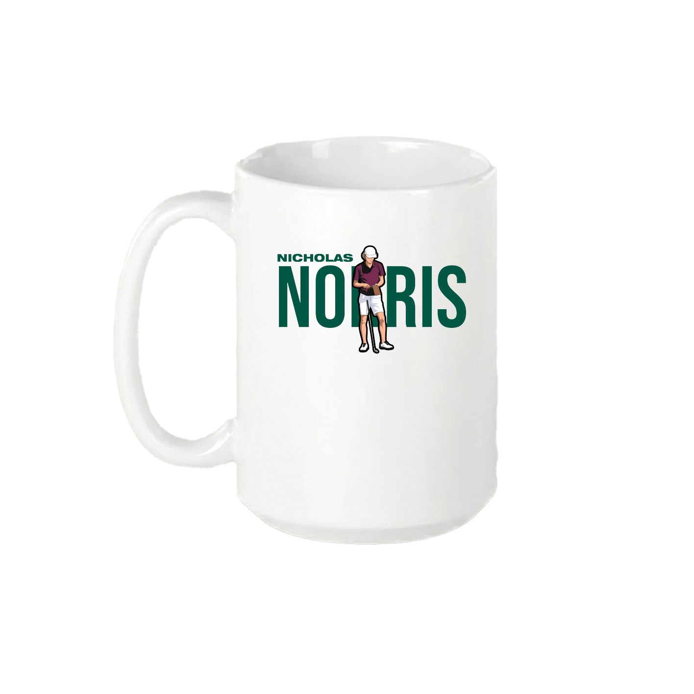 15oz Coffee Mug — Player Name in White