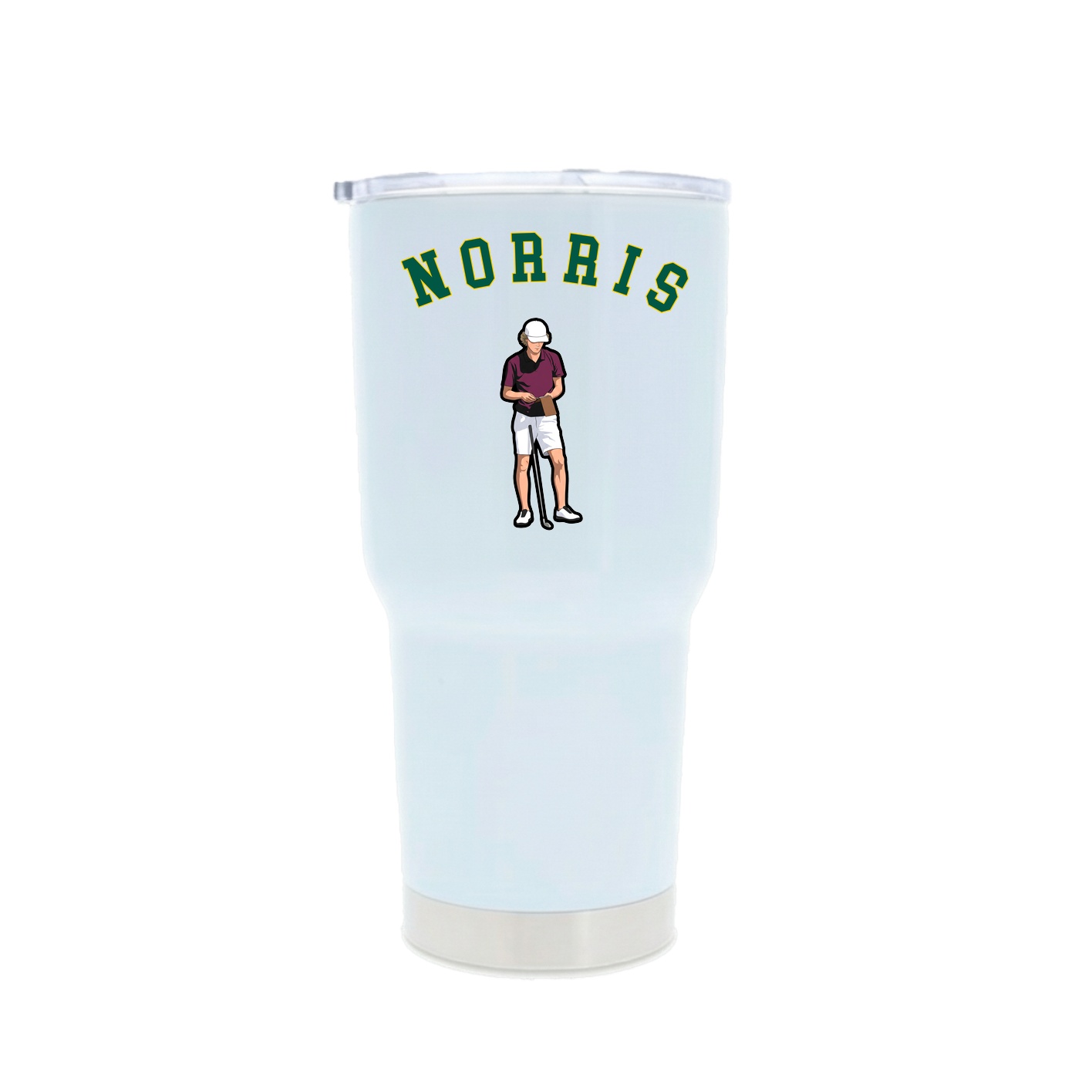 30oz Stainless Steel Tumbler — Shirsey Arch in White