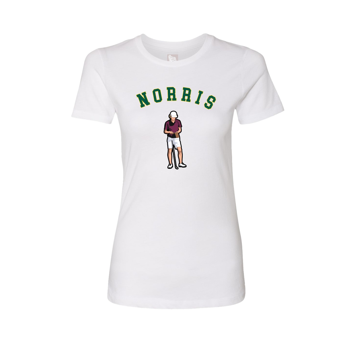 Fitted Women's Tee — Shirsey Arch in White