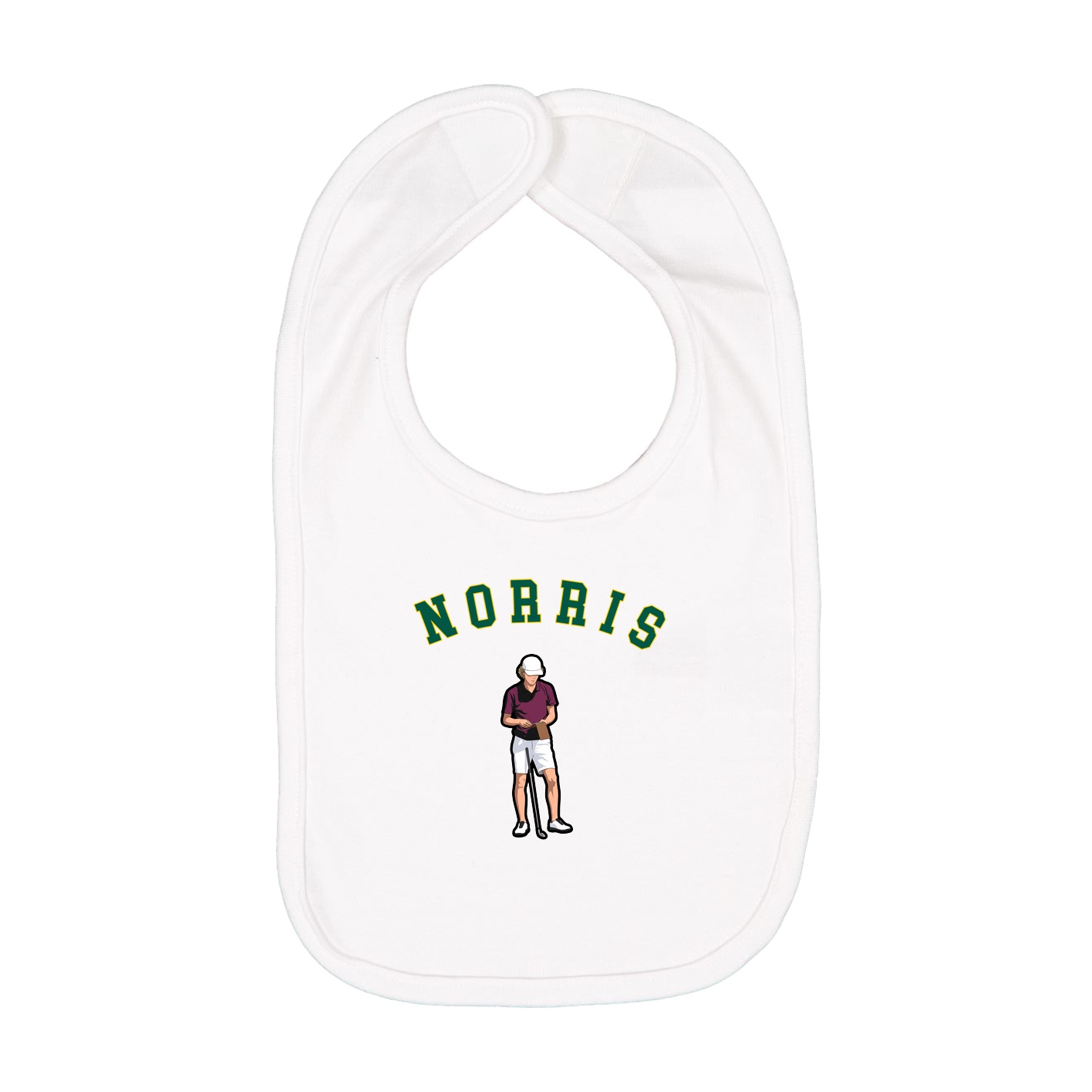 Infant Bib — Shirsey Arch in White