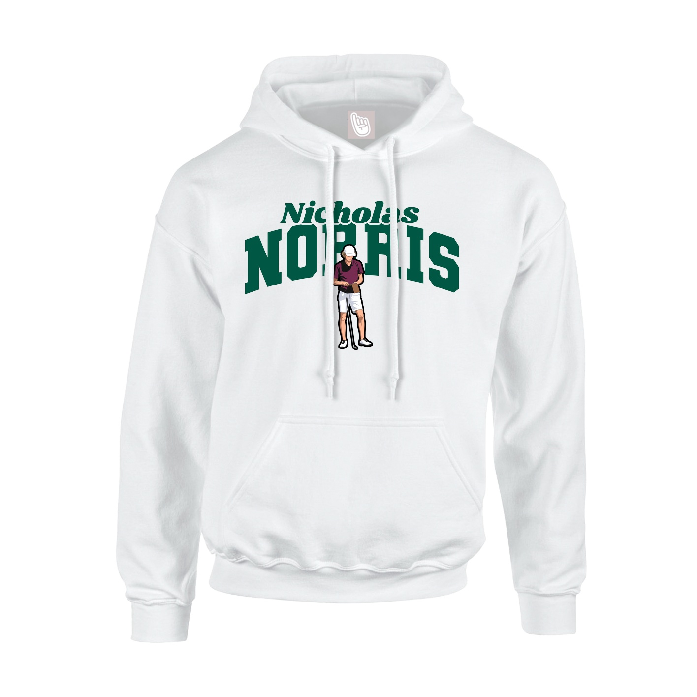 Hoodie — Signature Arch in White