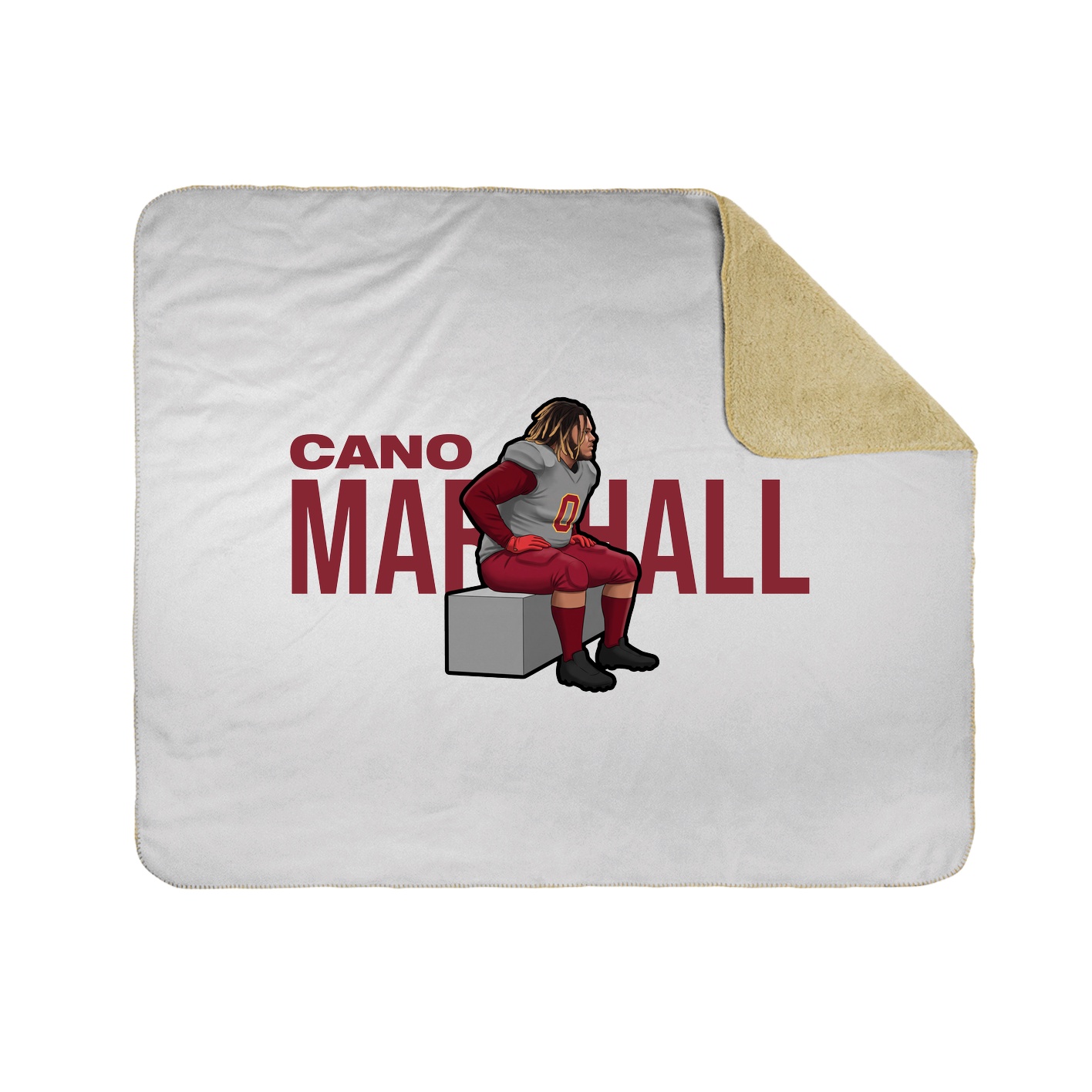 Throw Blanket — Player Name in White