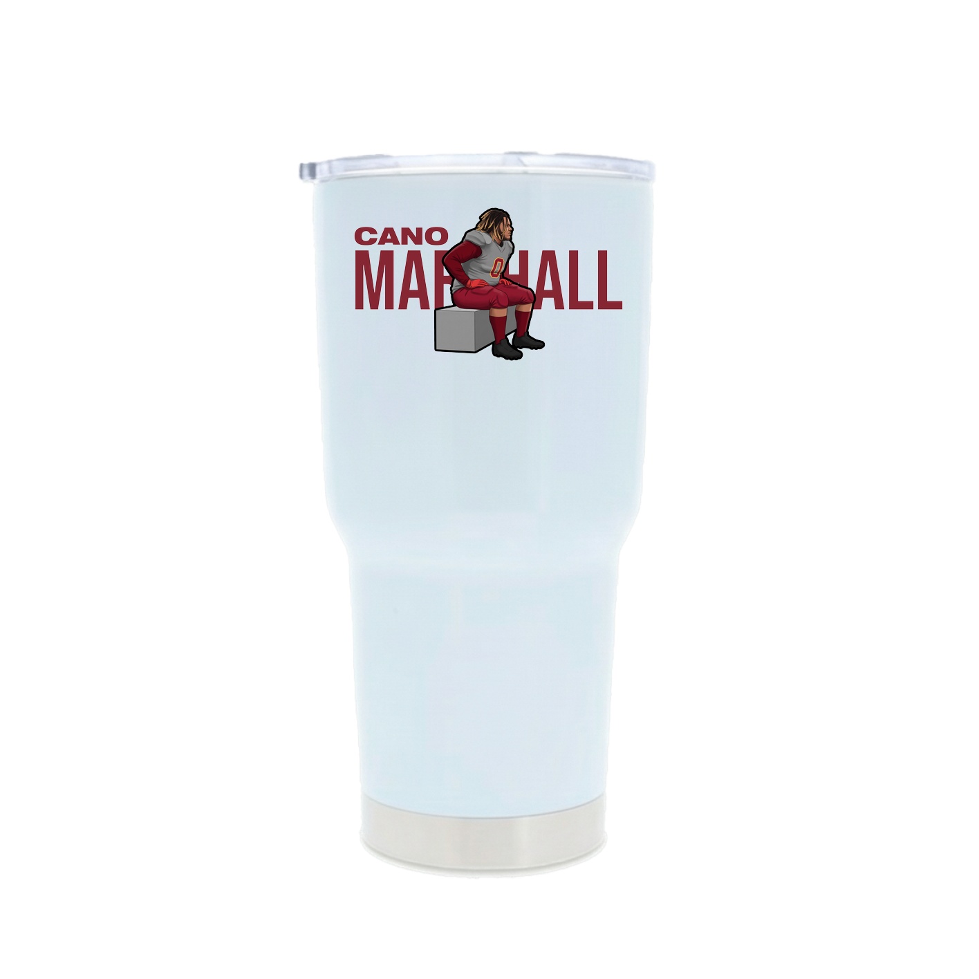 30oz Stainless Steel Tumbler — Player Name in White