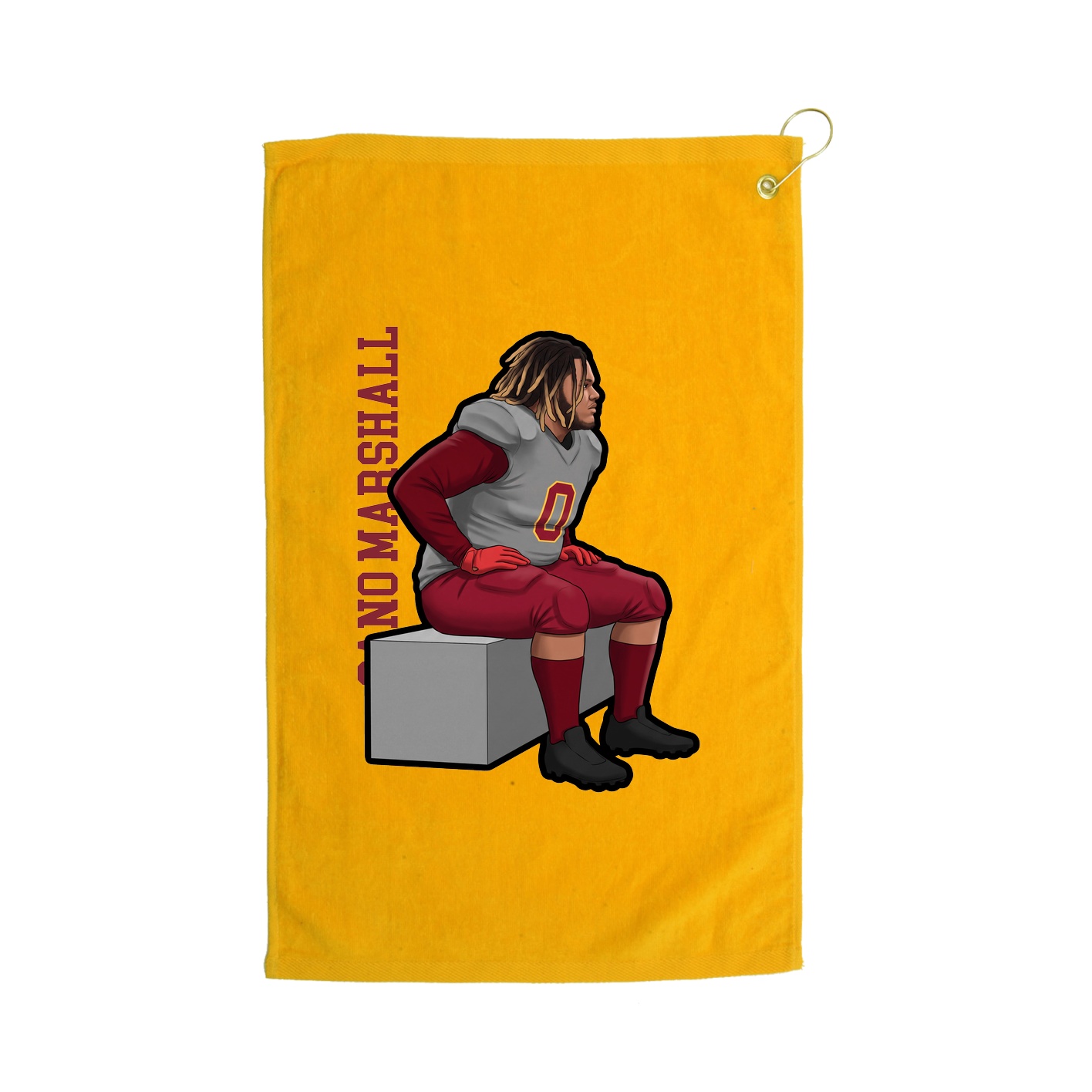 Golf Towel — Name Vertical in Gold
