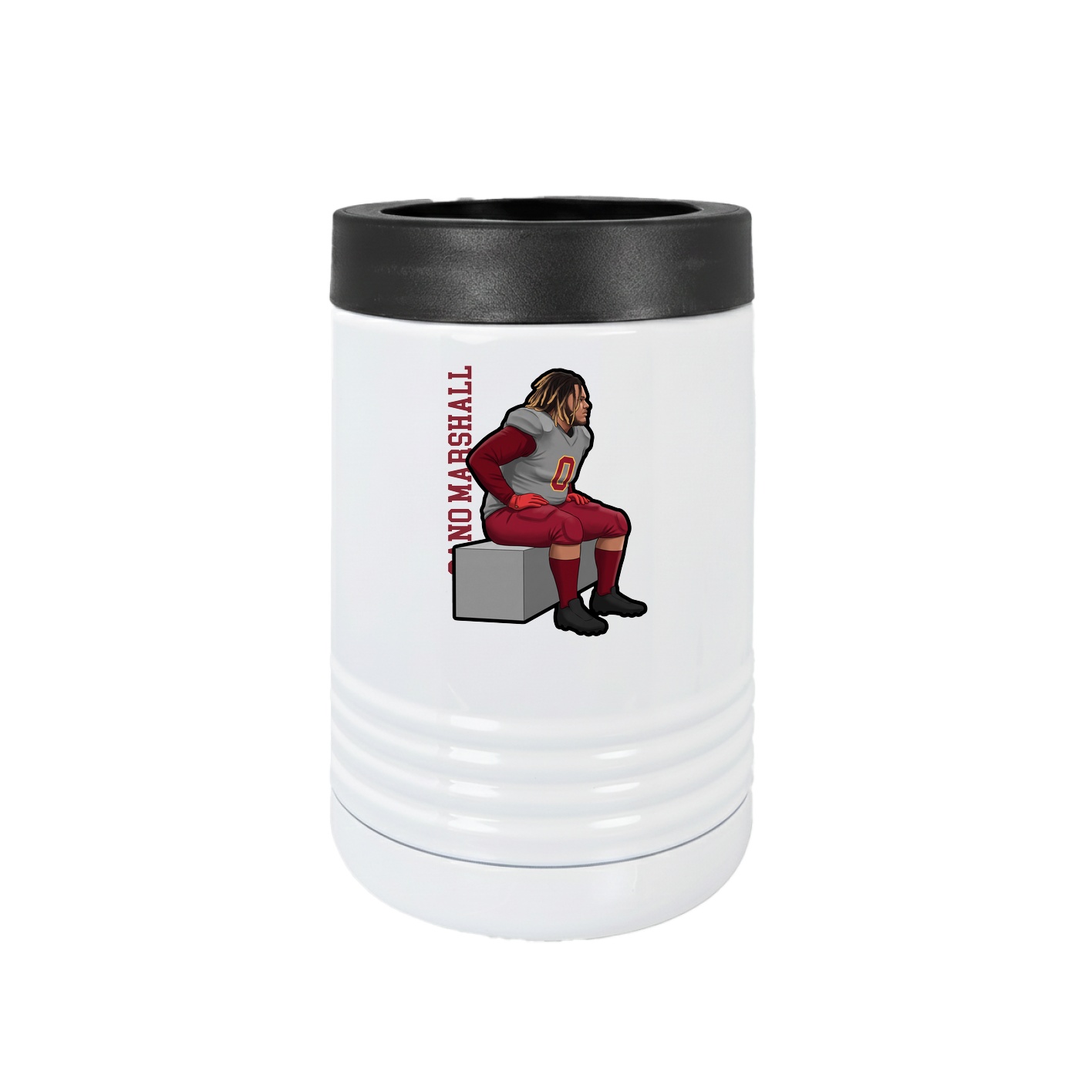 Beverage Holder — Name Vertical in White