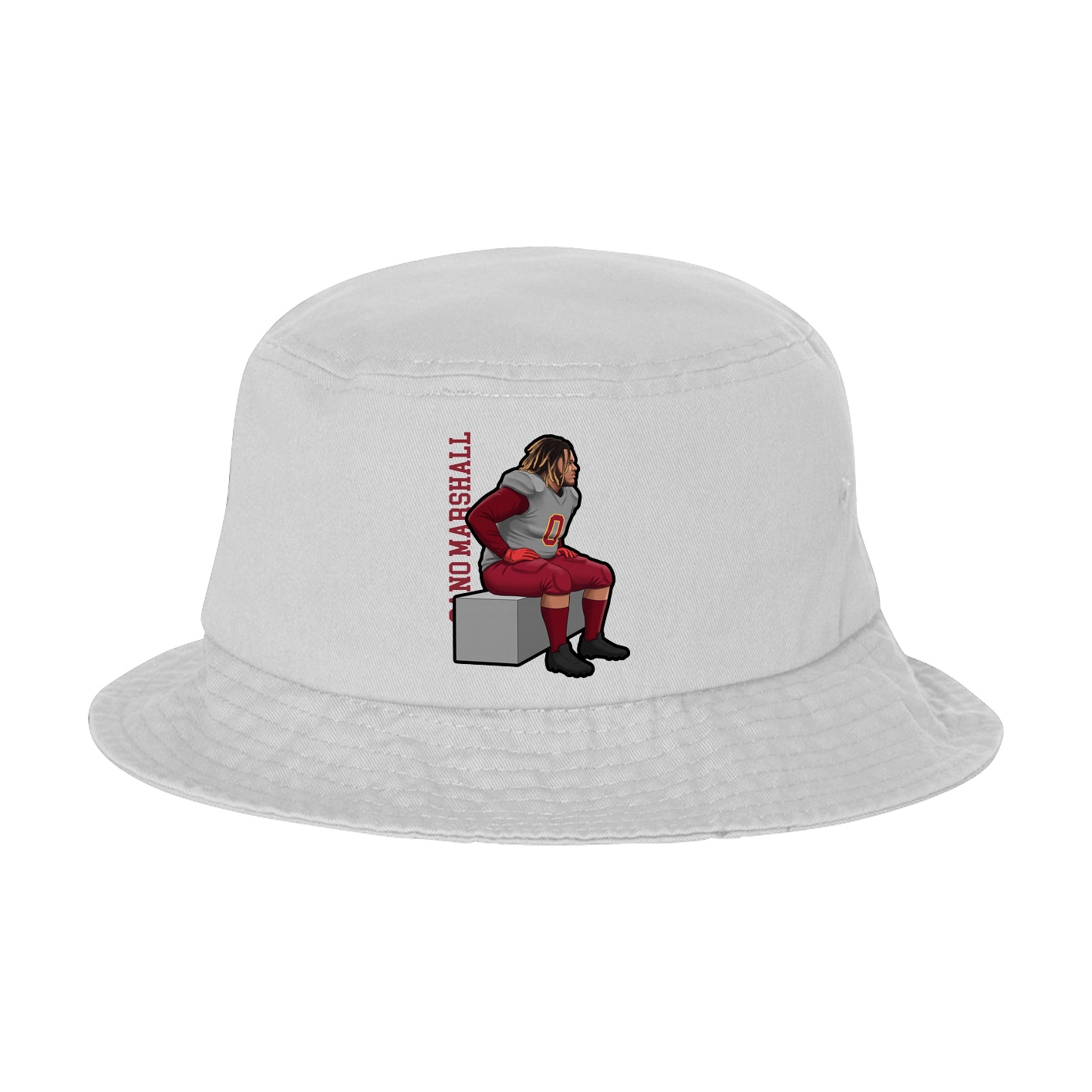 Bucket Cap — Name Vertical in White