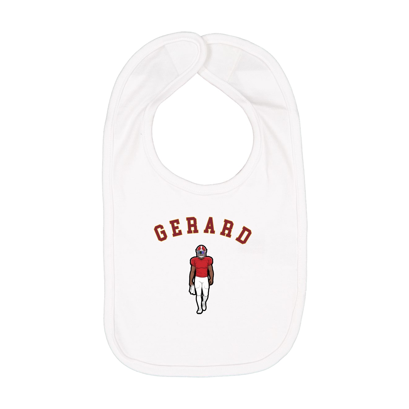 Infant Bib — Shirsey Arch in White
