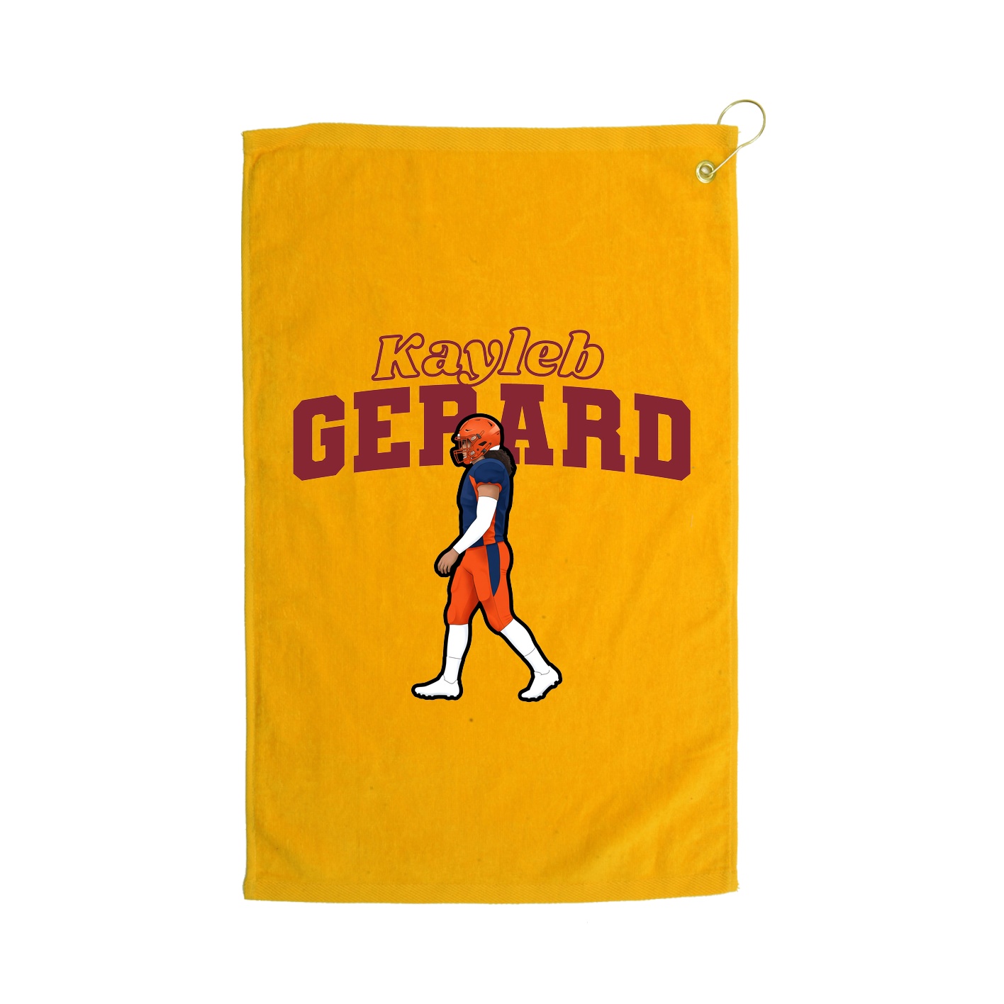 Golf Towel — Name Arch in Gold