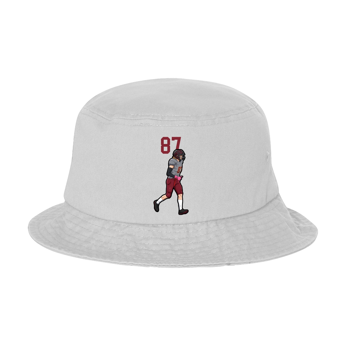 Bucket Cap — Number Top in White
