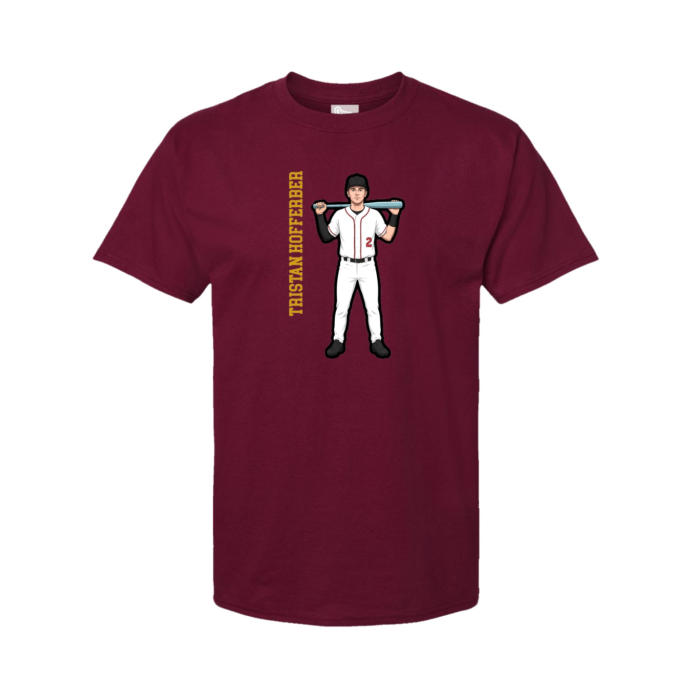 Tee — Name Vertical in Cardinal