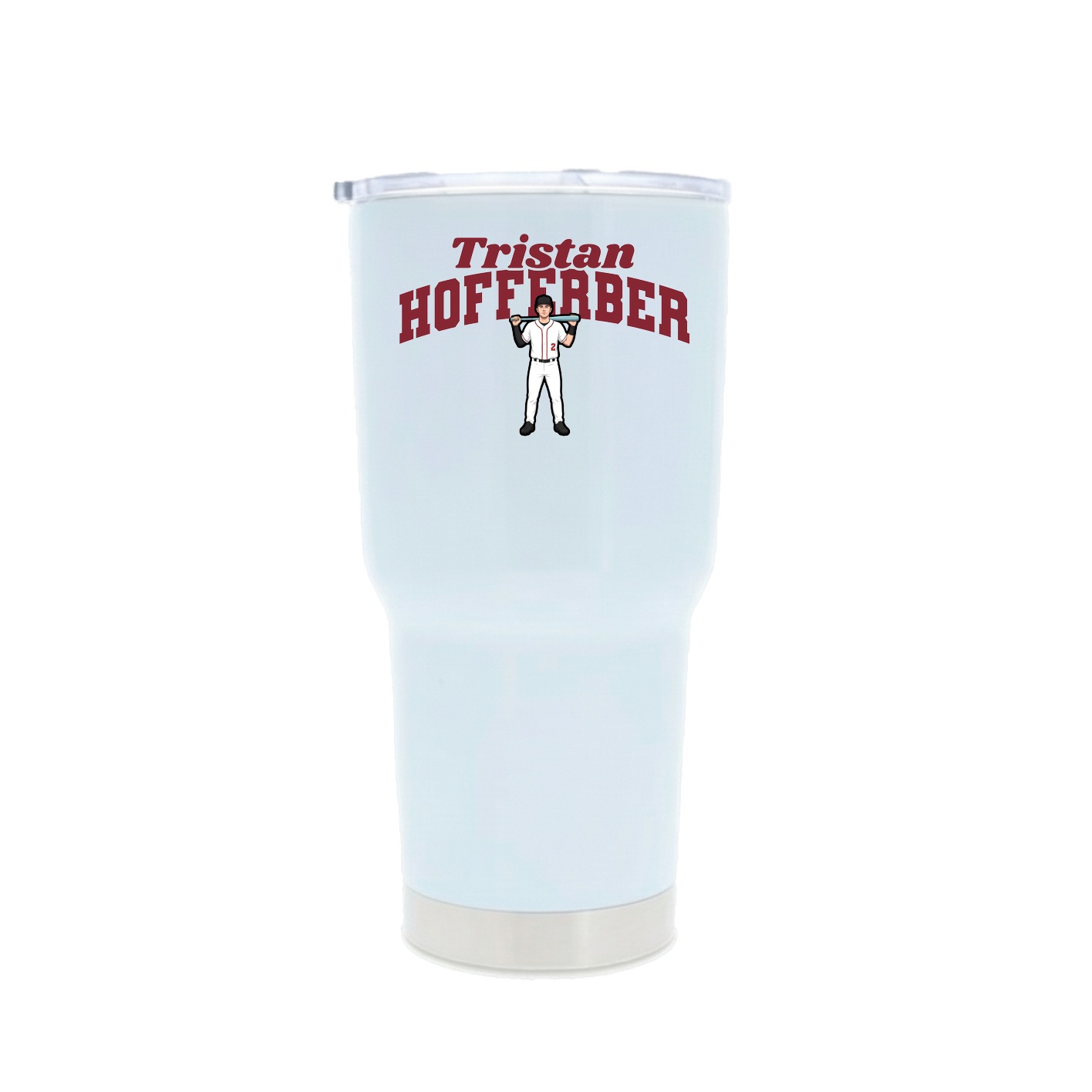 30oz Stainless Steel Tumbler — Signature Arch in White