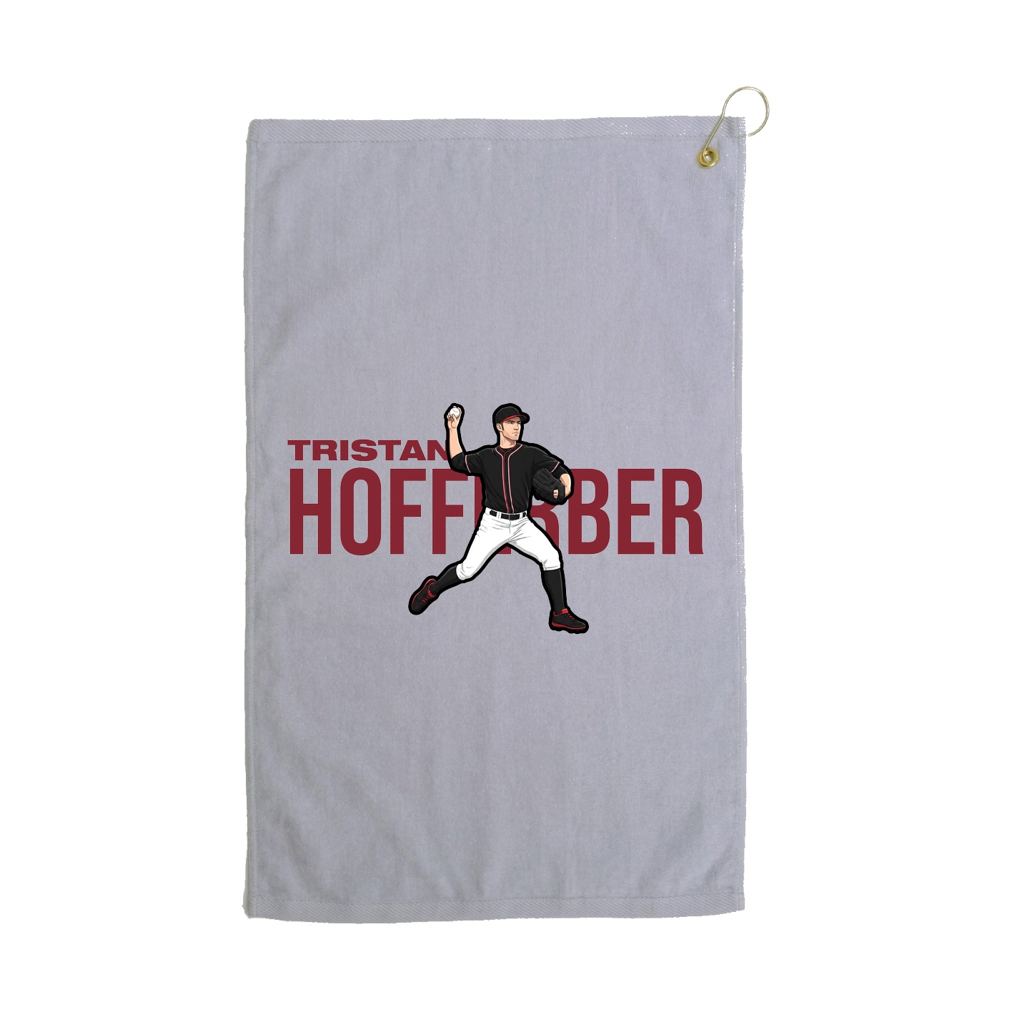 Golf Towel — Player Name in Grey