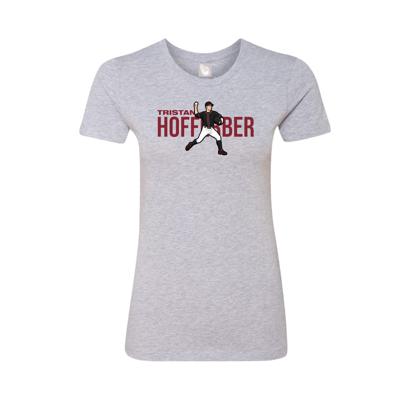 Womens Tee — Player Name in Grey