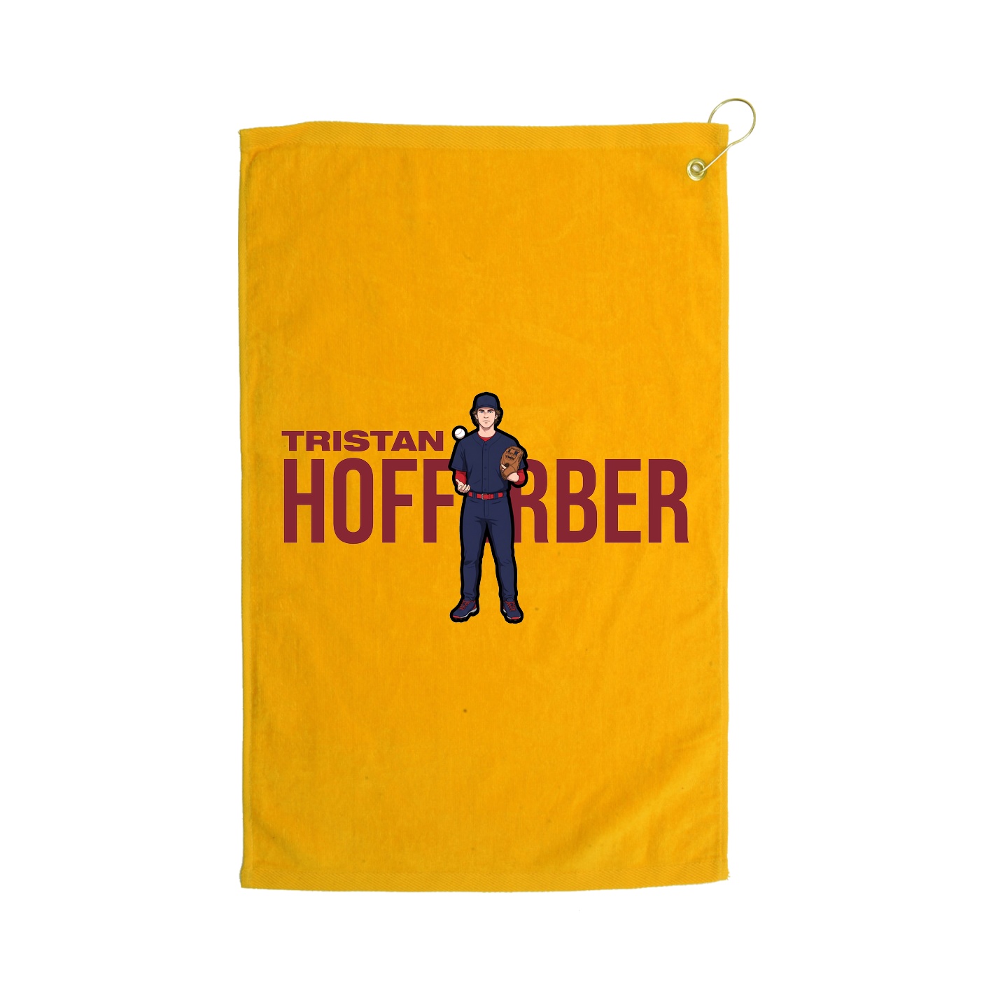 Golf Towel — Player Name in Gold