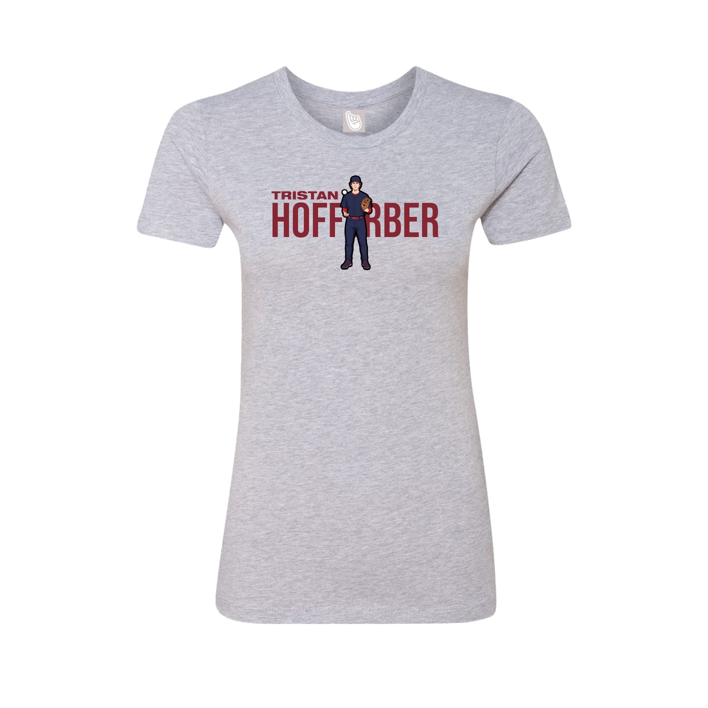 Womens Tee — Player Name in Grey