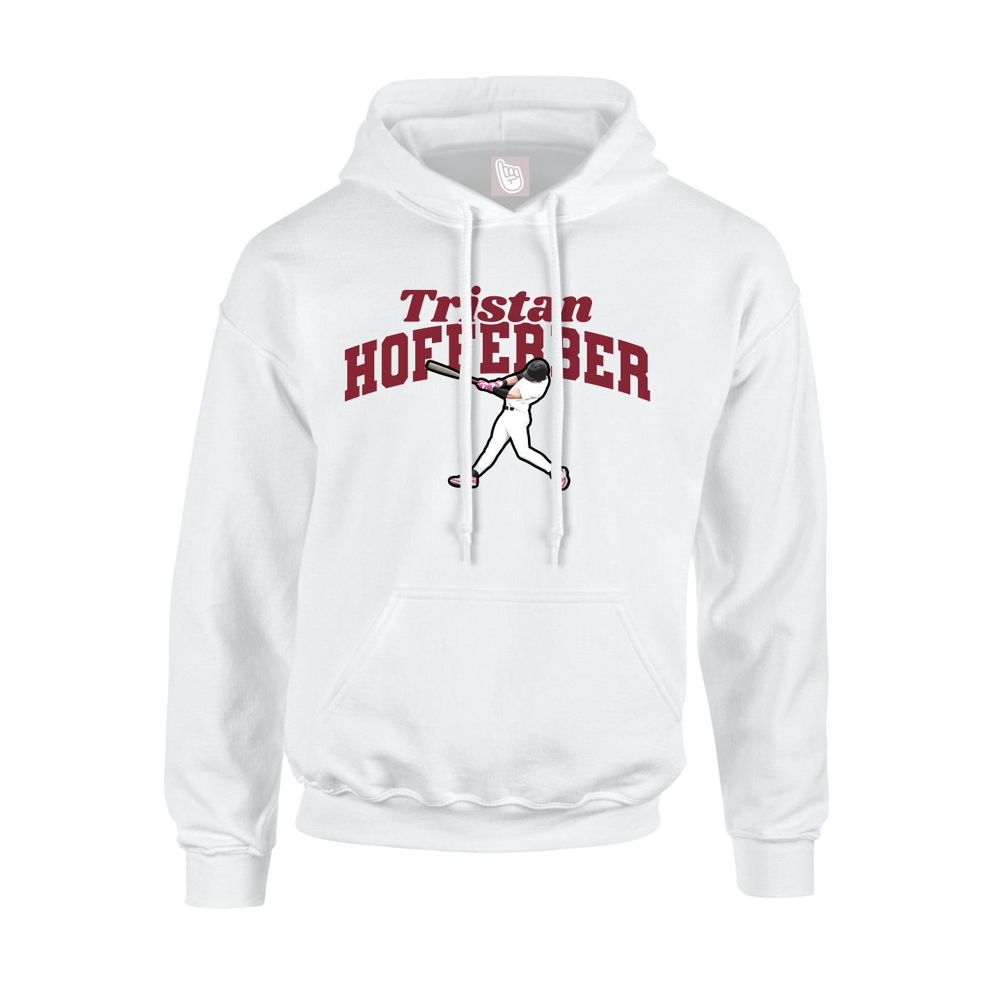 Youth Hoodie — Signature Arch in White