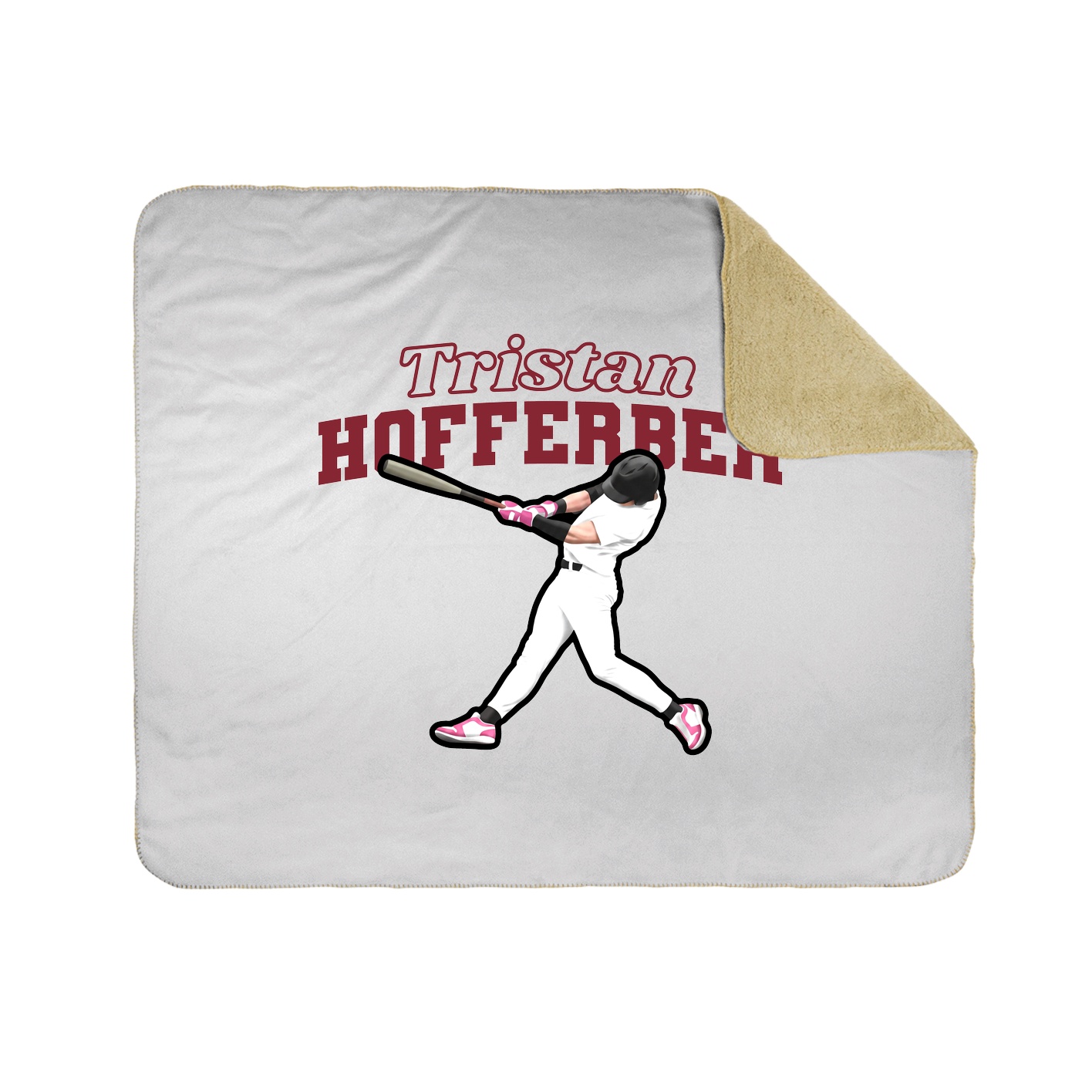 Throw Blanket — Name Arch in White