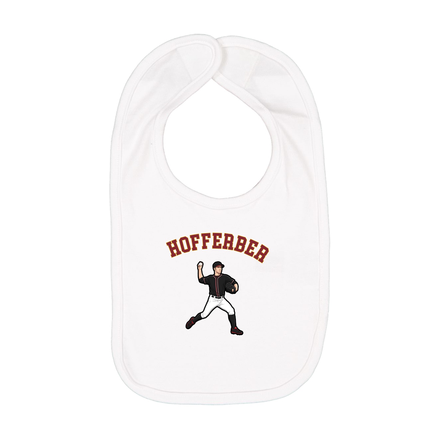 Infant Bib — Shirsey Arch in White
