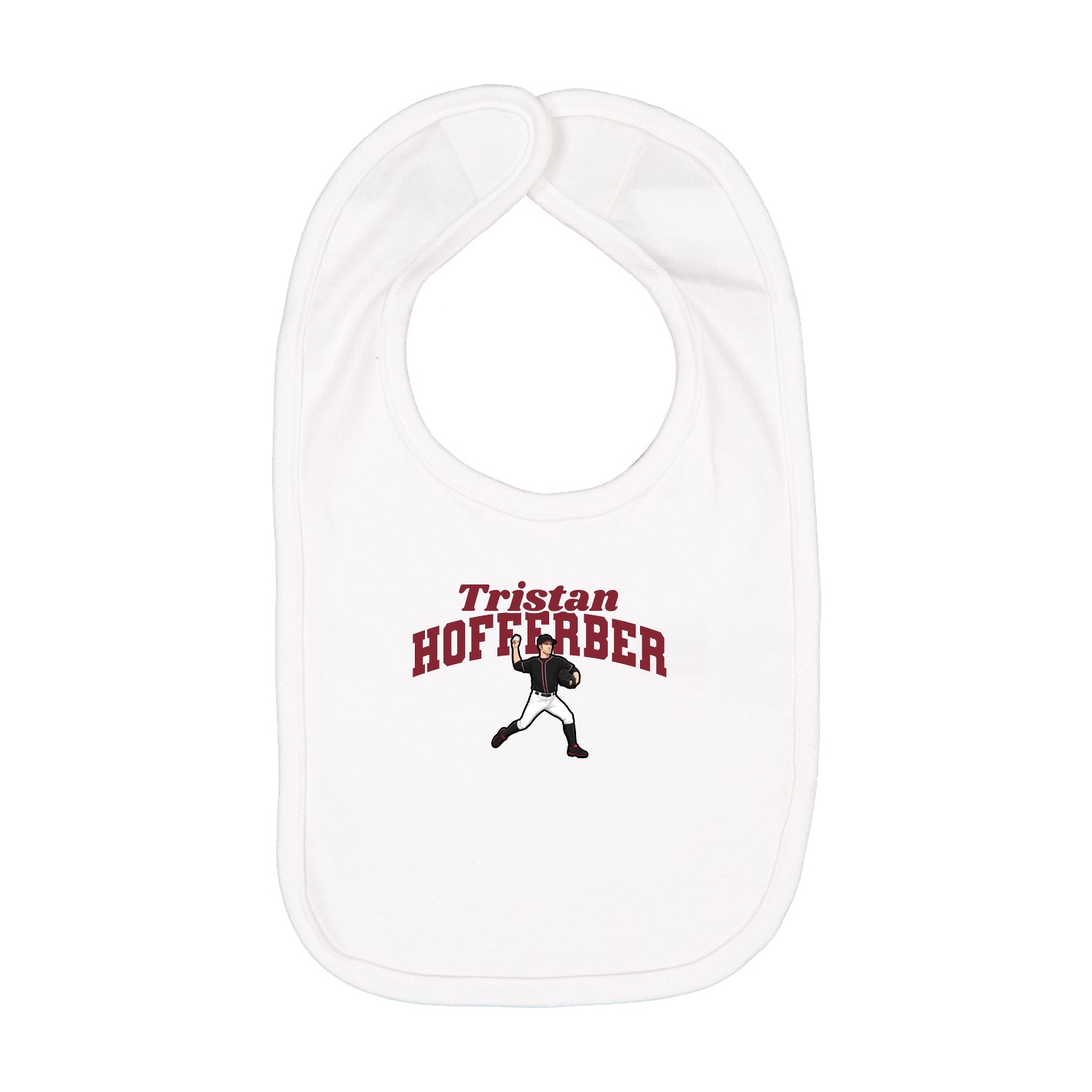 Infant Bib — Signature Arch in White