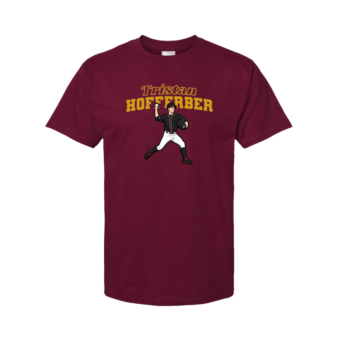 Youth Tee — Name Arch in Cardinal