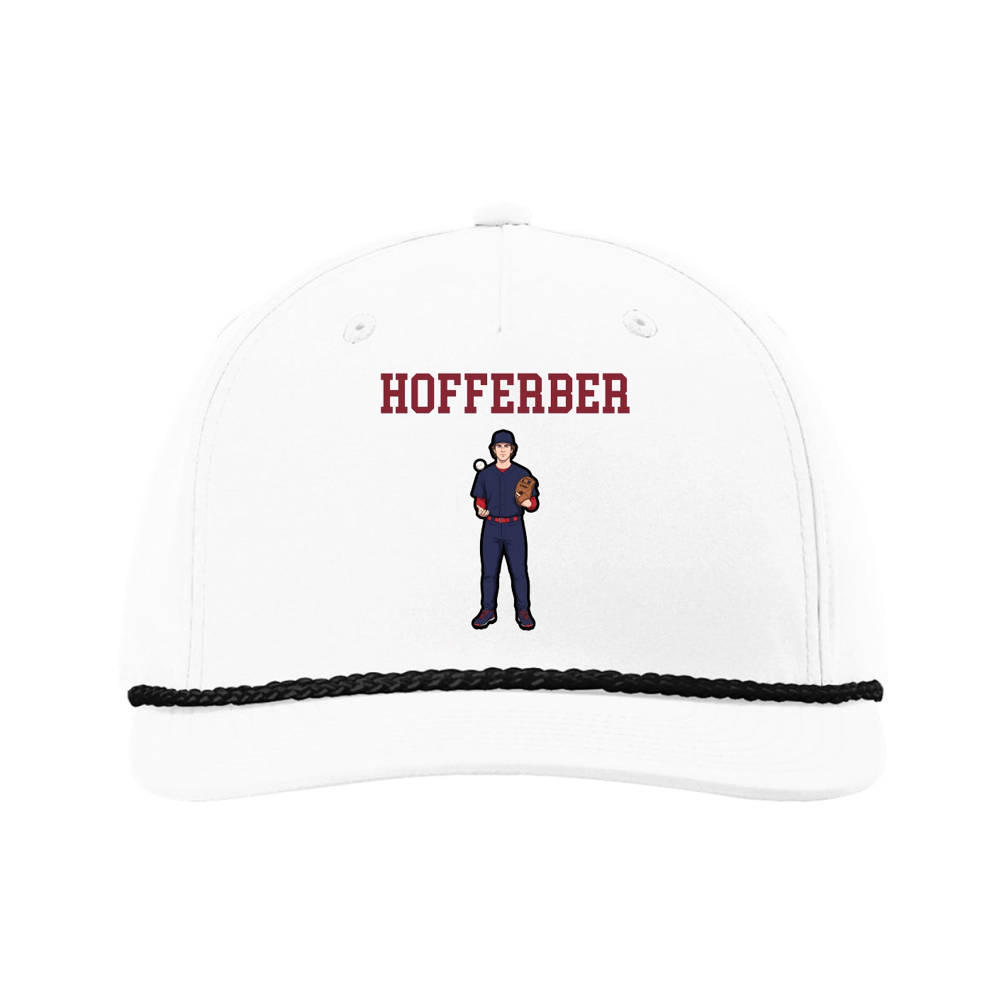 Five-Panel Classic Rope Cap — Shirsey in White