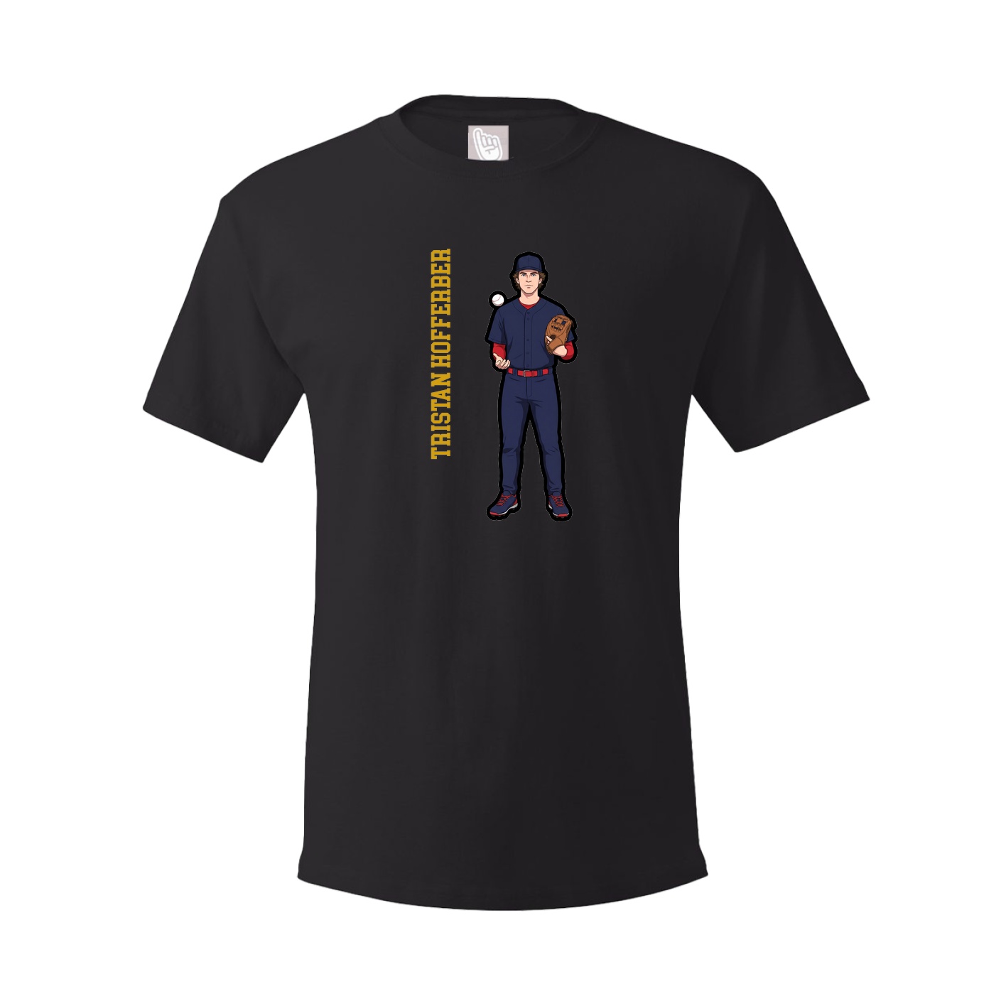 Tee — Name Vertical in Black