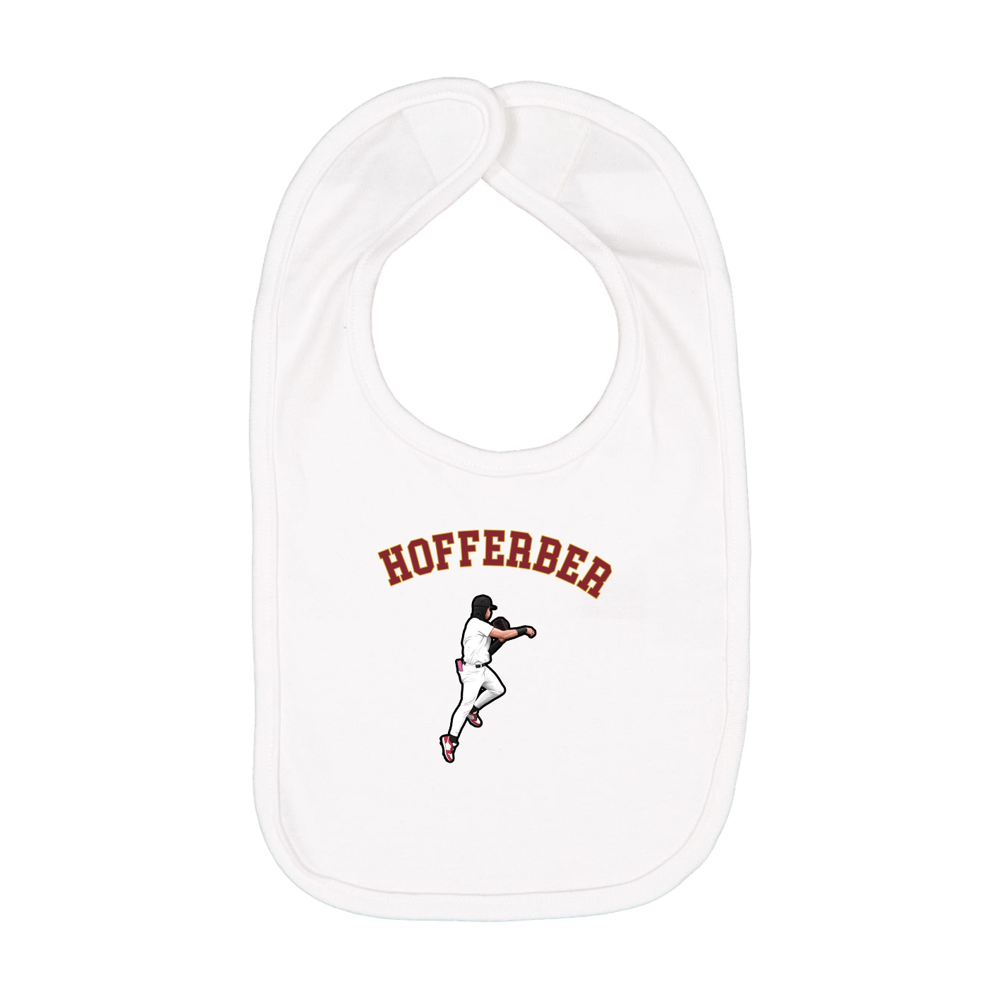 Infant Bib — Shirsey Arch in White