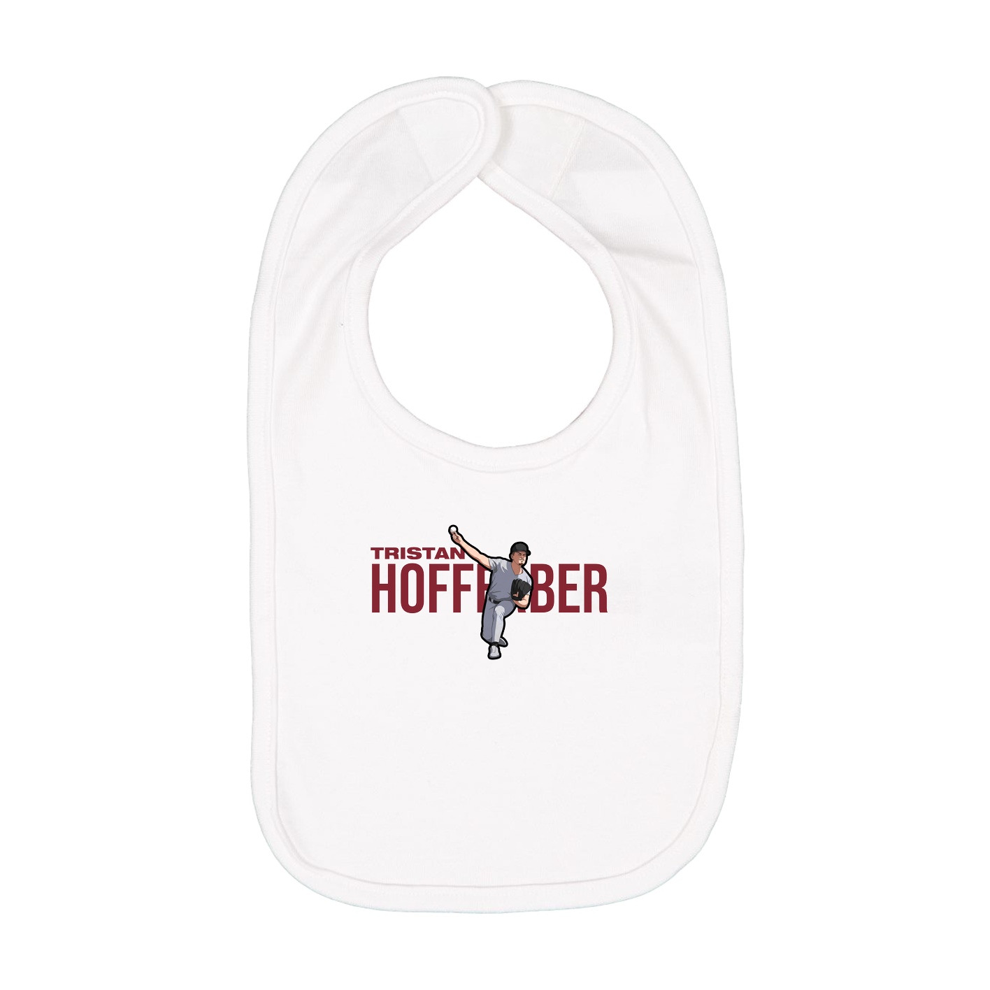 Infant Bib — Player Name in White