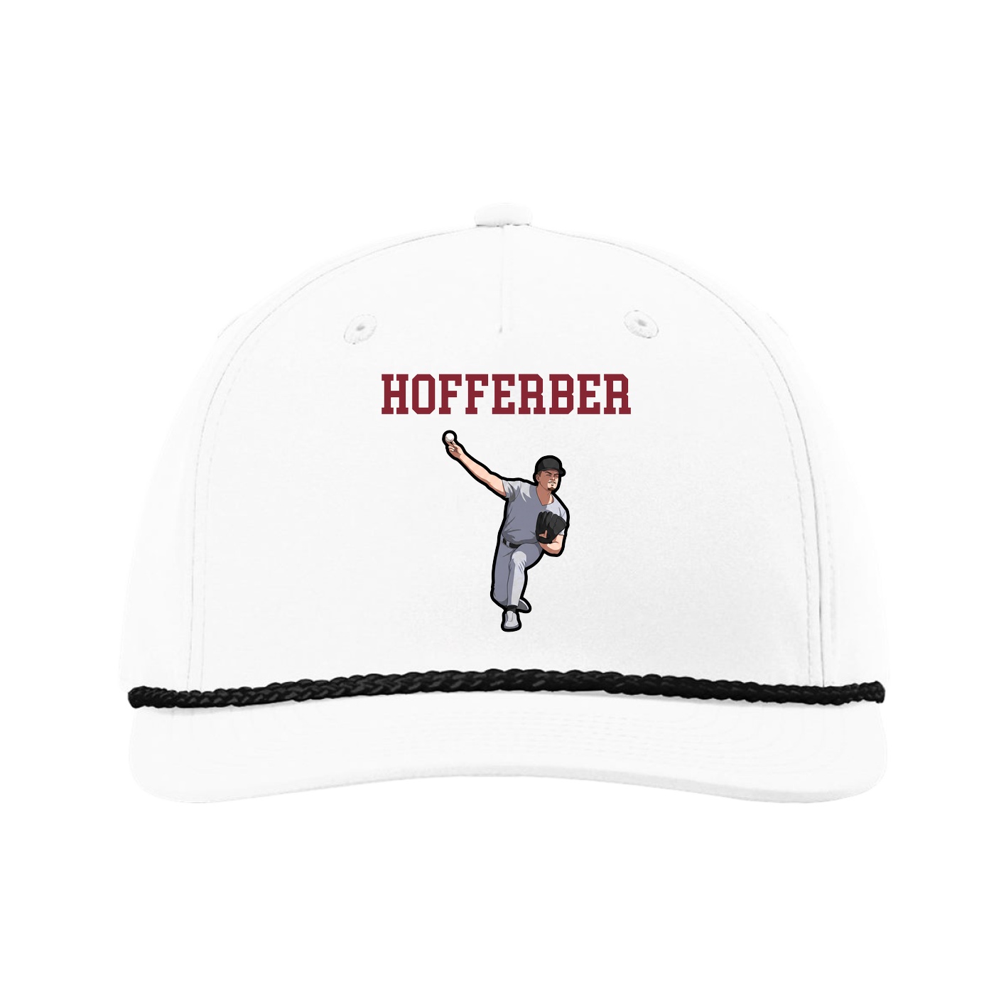 Five-Panel Classic Rope Cap — Shirsey in White