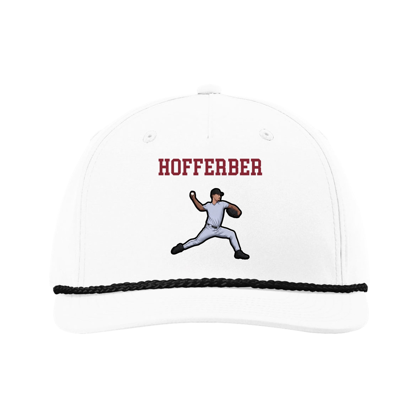 Five-Panel Classic Rope Cap — Shirsey in White