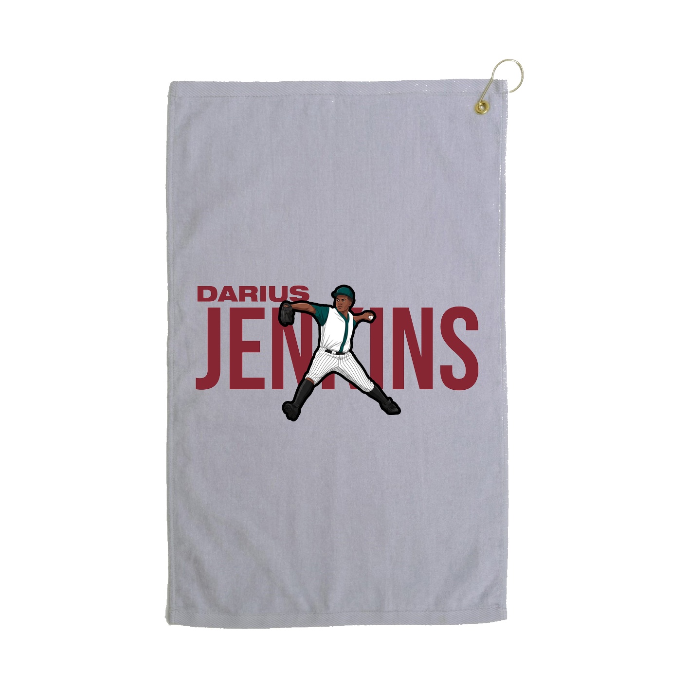 Golf Towel — Player Name in Grey