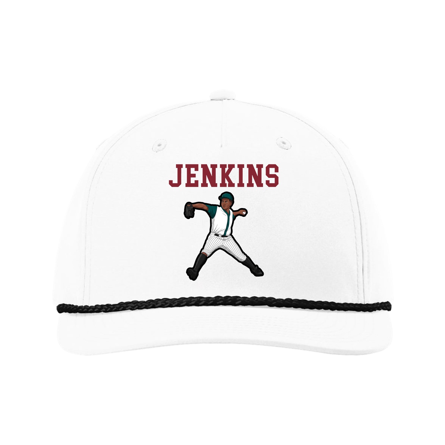 Five-Panel Classic Rope Cap — Shirsey in White