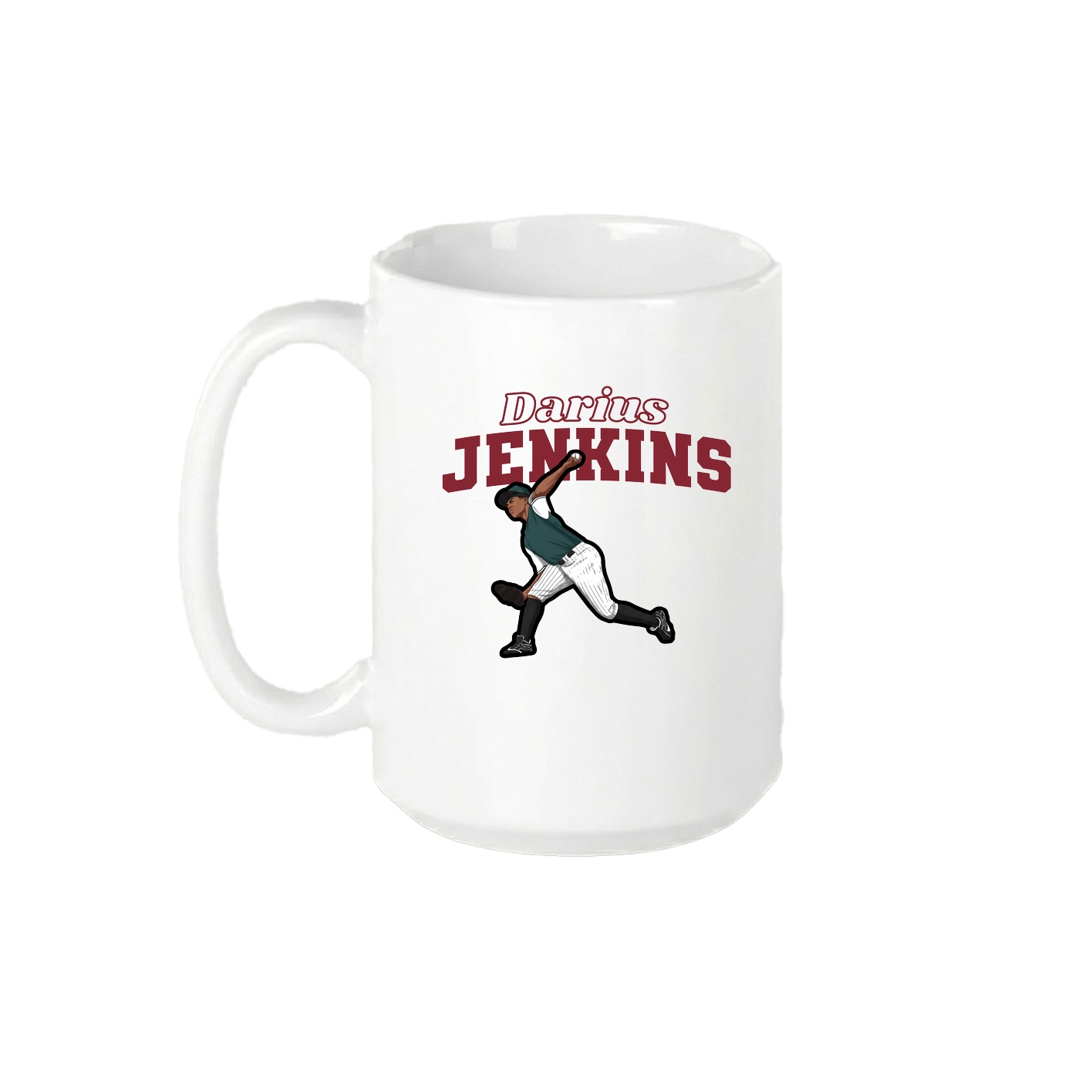 15oz Coffee Mug — Name Arch in White
