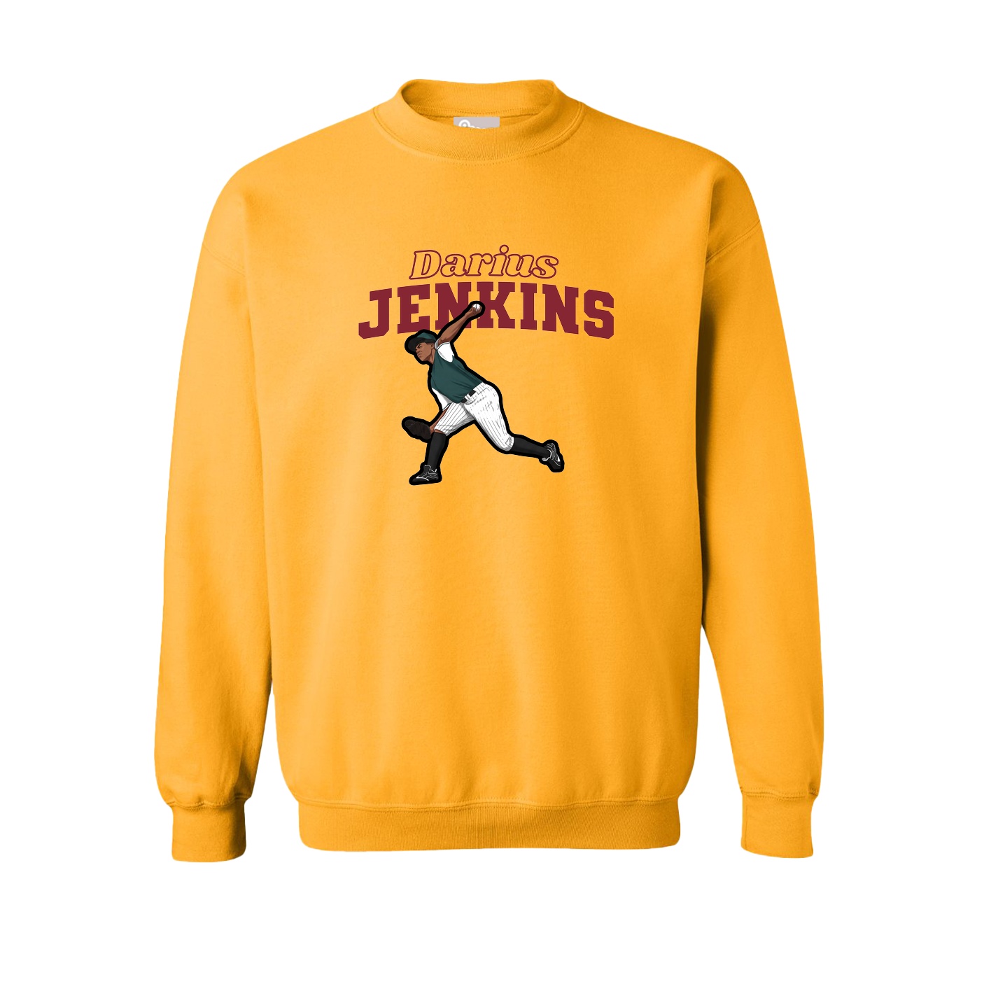Fleece Crew — Name Arch in Gold