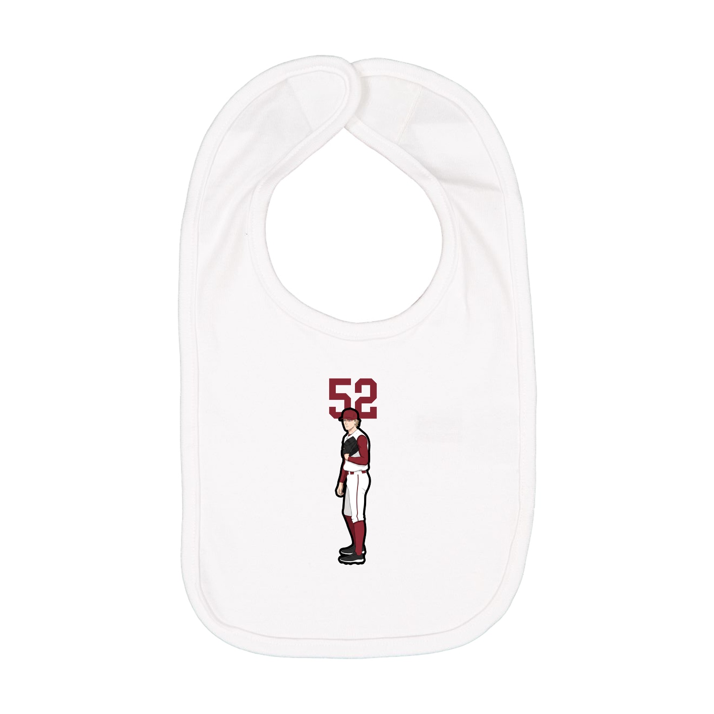 Infant Bib — Number Top in White