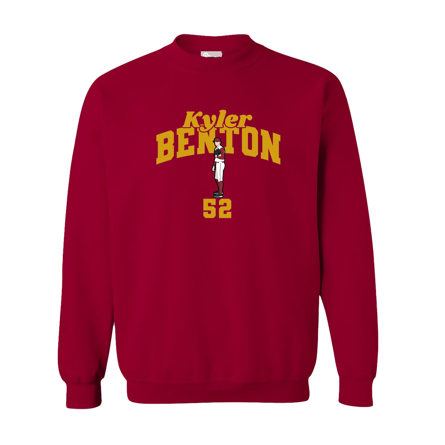 Fleece Crew — Signature Arch in Cardinal