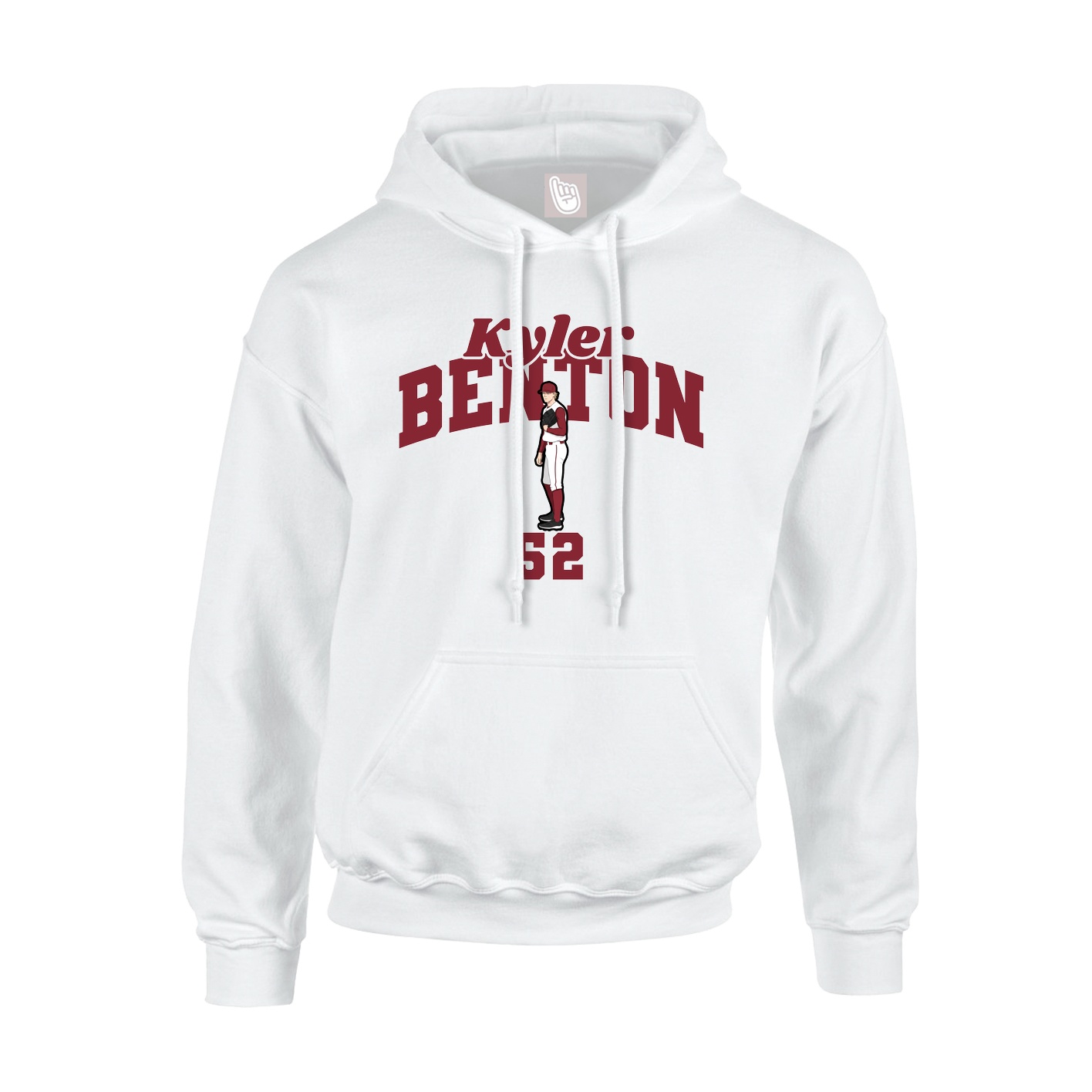 Youth Hoodie — Signature Arch in White
