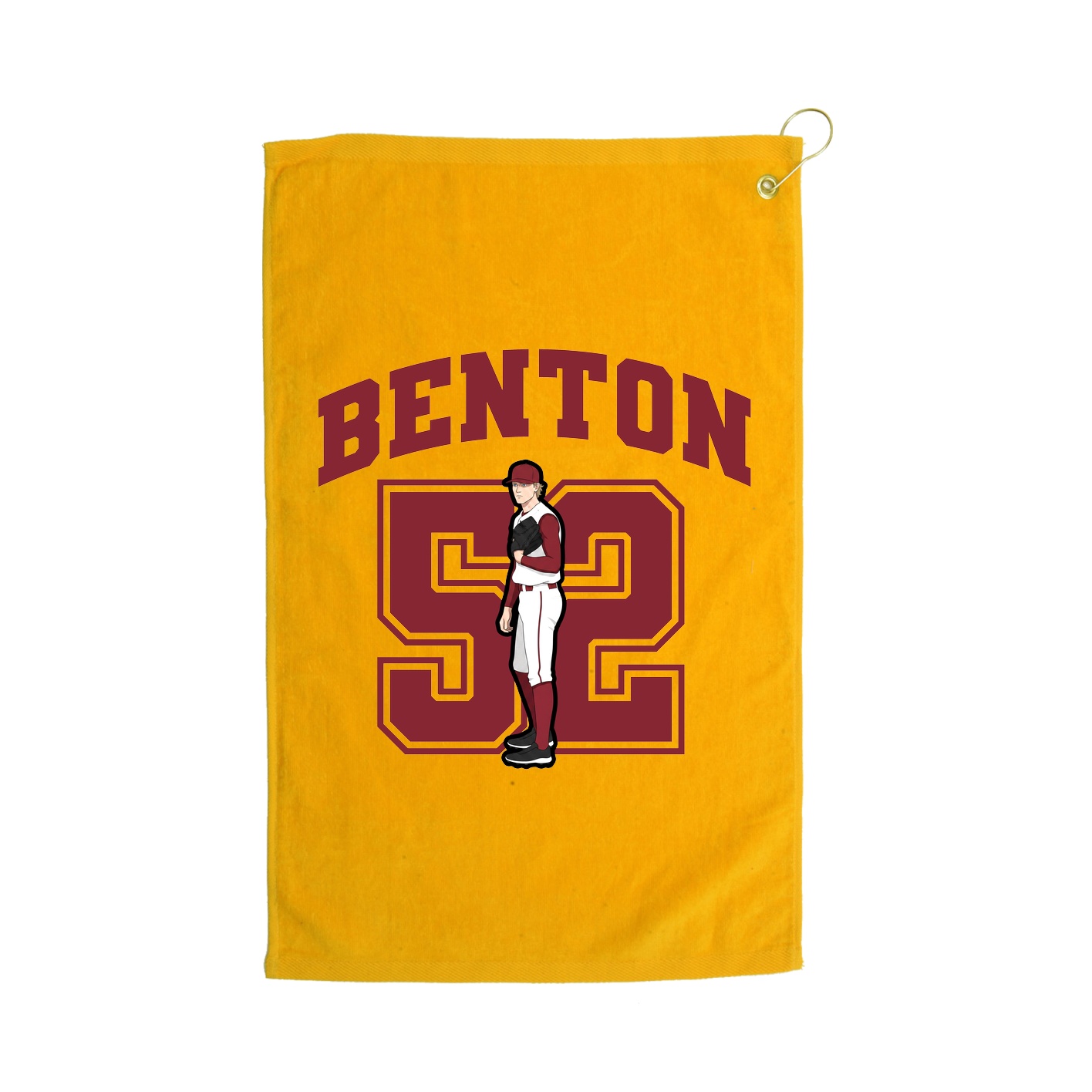 Golf Towel — Number in Gold