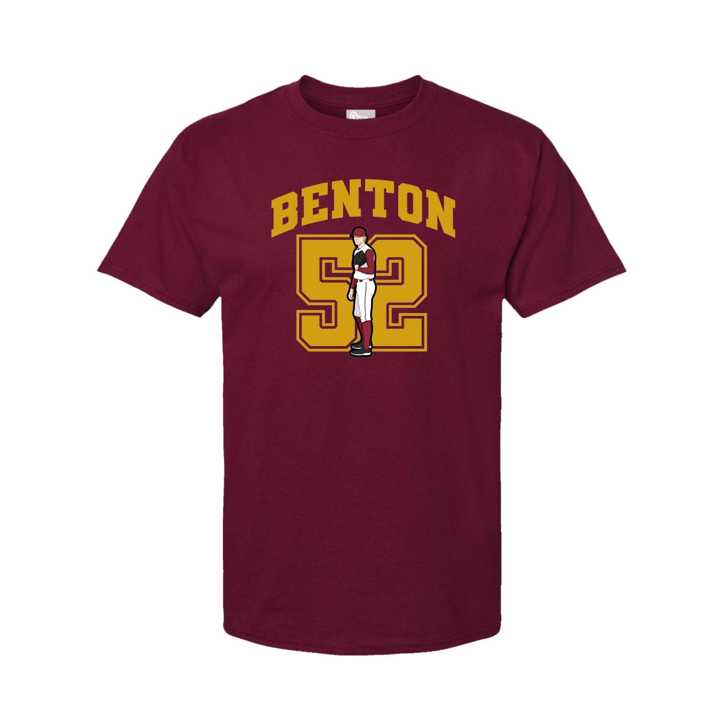Youth Tee — Number in Cardinal