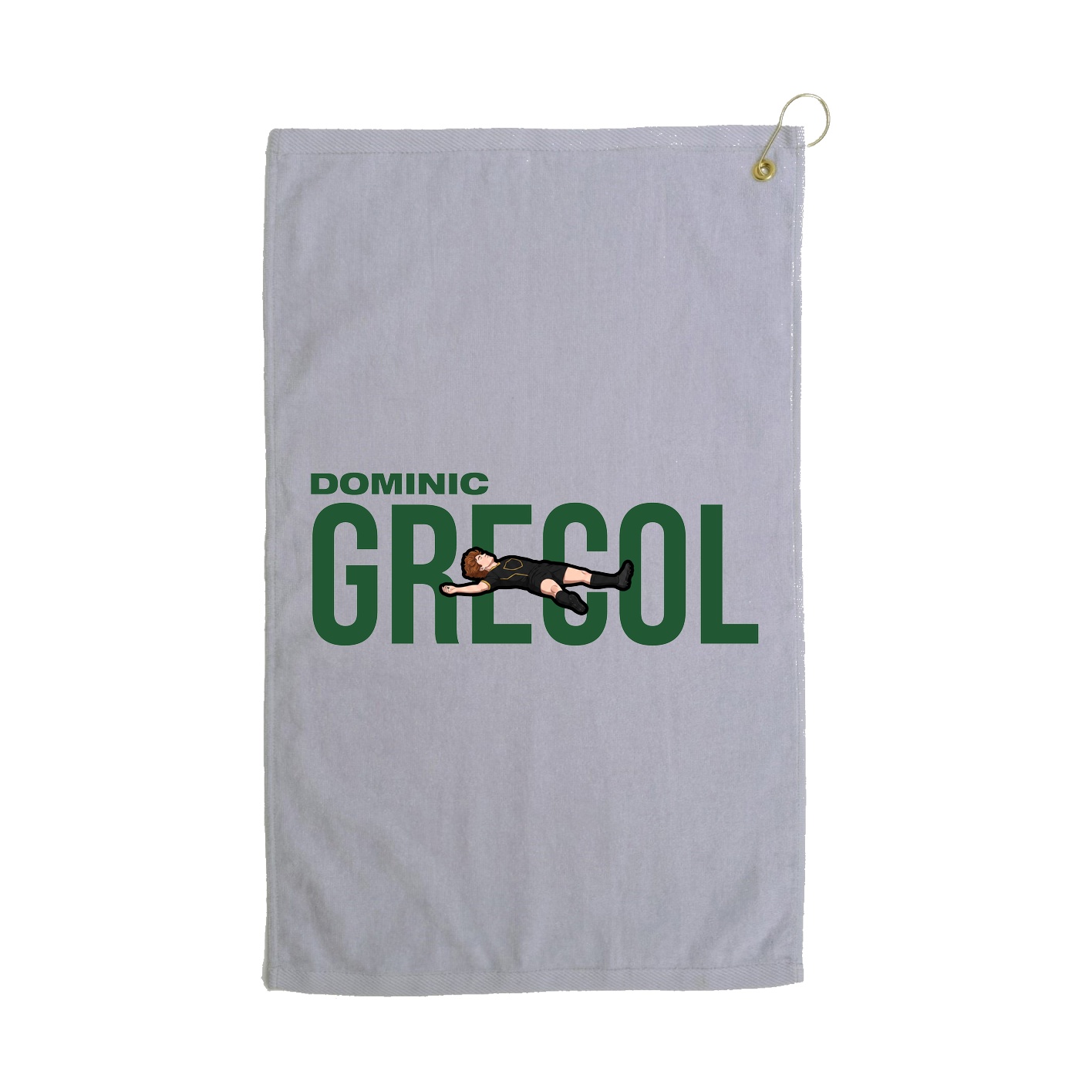 Golf Towel — Player Name in Grey