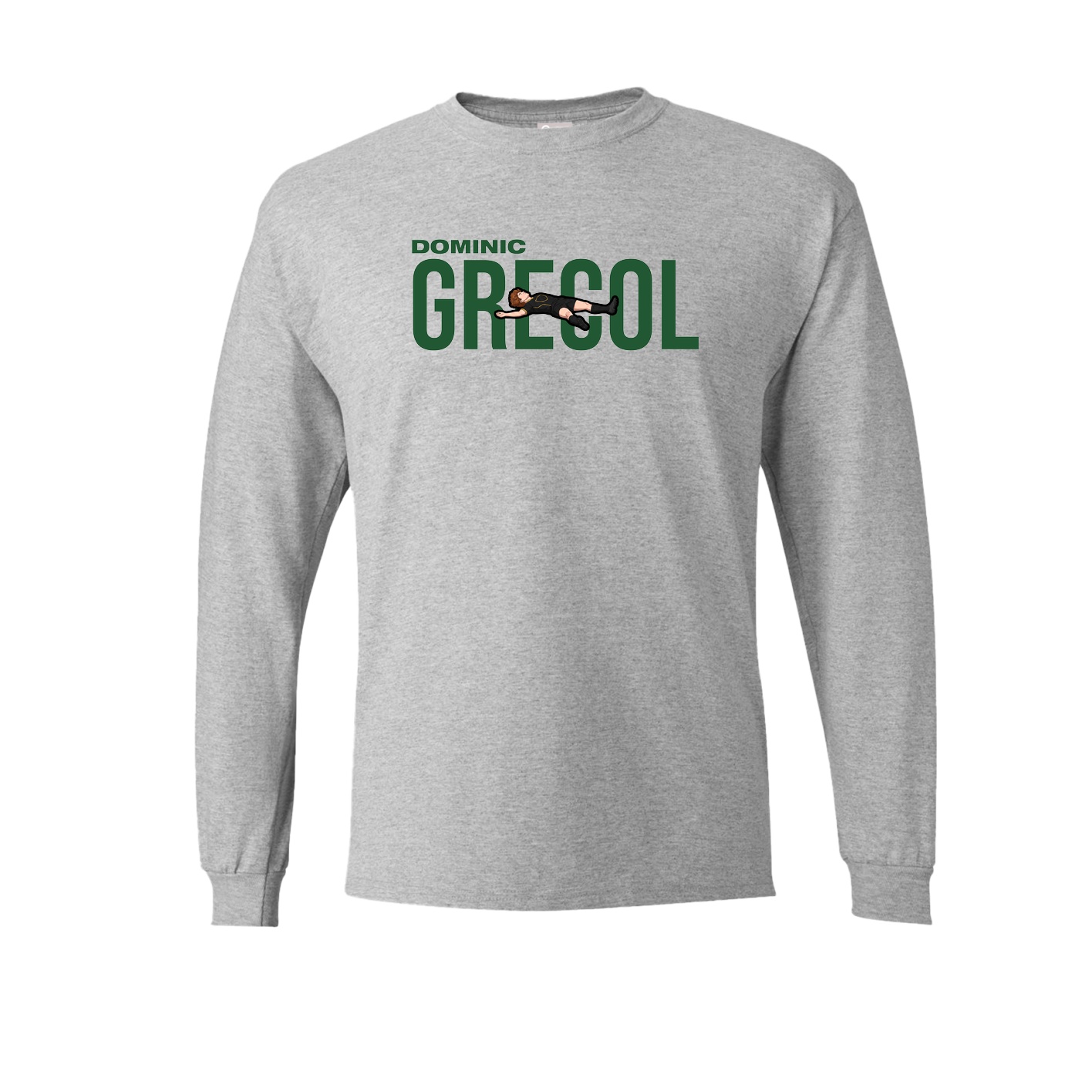 Long Sleeve Tee — Player Name in Grey